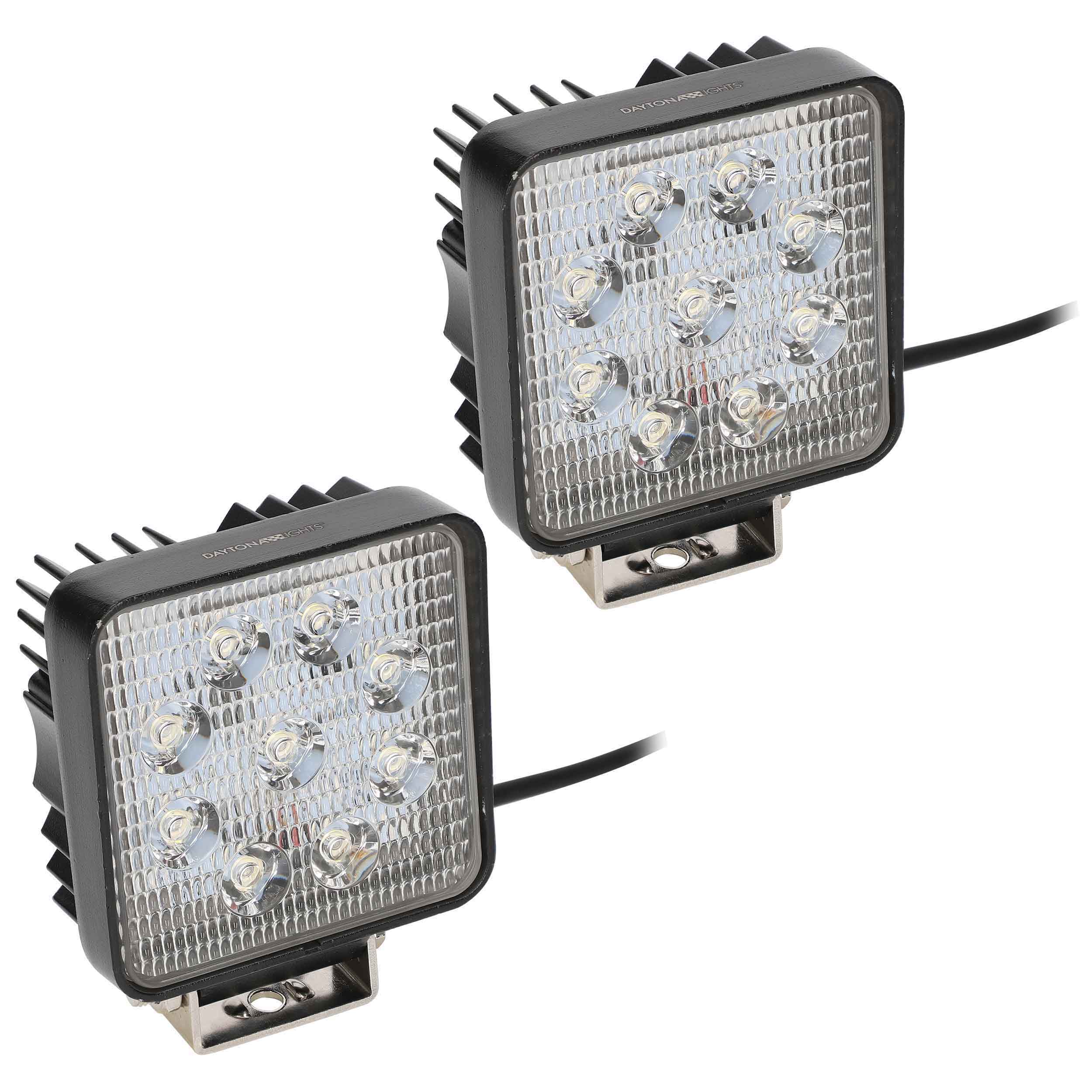 Daytona Lights Square Driving Lights - 9 LED (2PK)