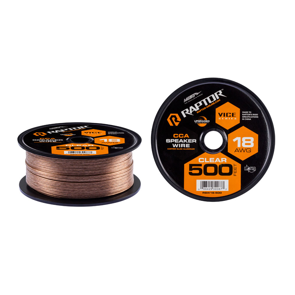 Speaker Wire 18GA CLEAR 500FT - Vice Series