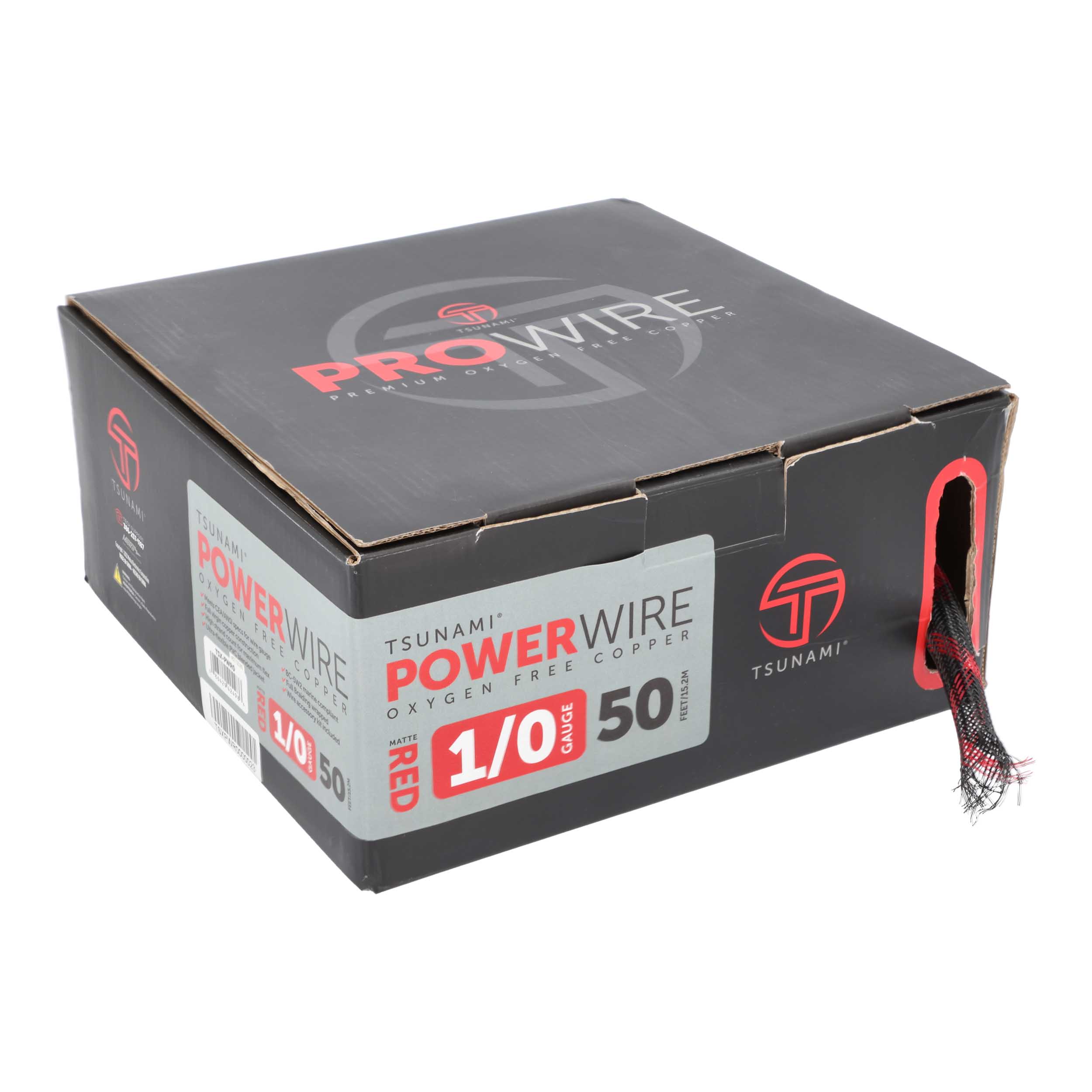 50Ft Spool Red 0ga w/Acc Kit