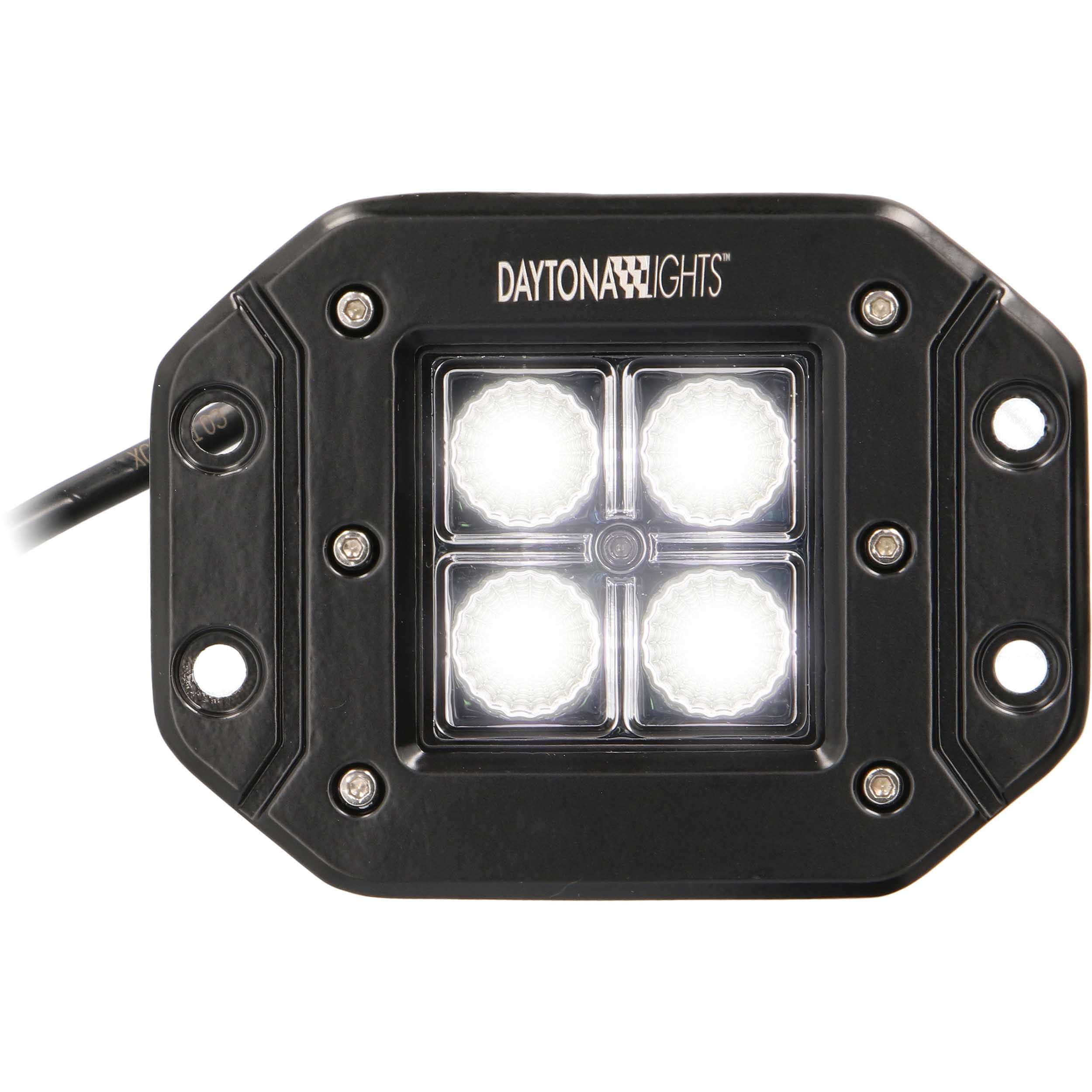 Daytona Lights Flush Mount 3.6" Cube Light - Flood (2Pk)