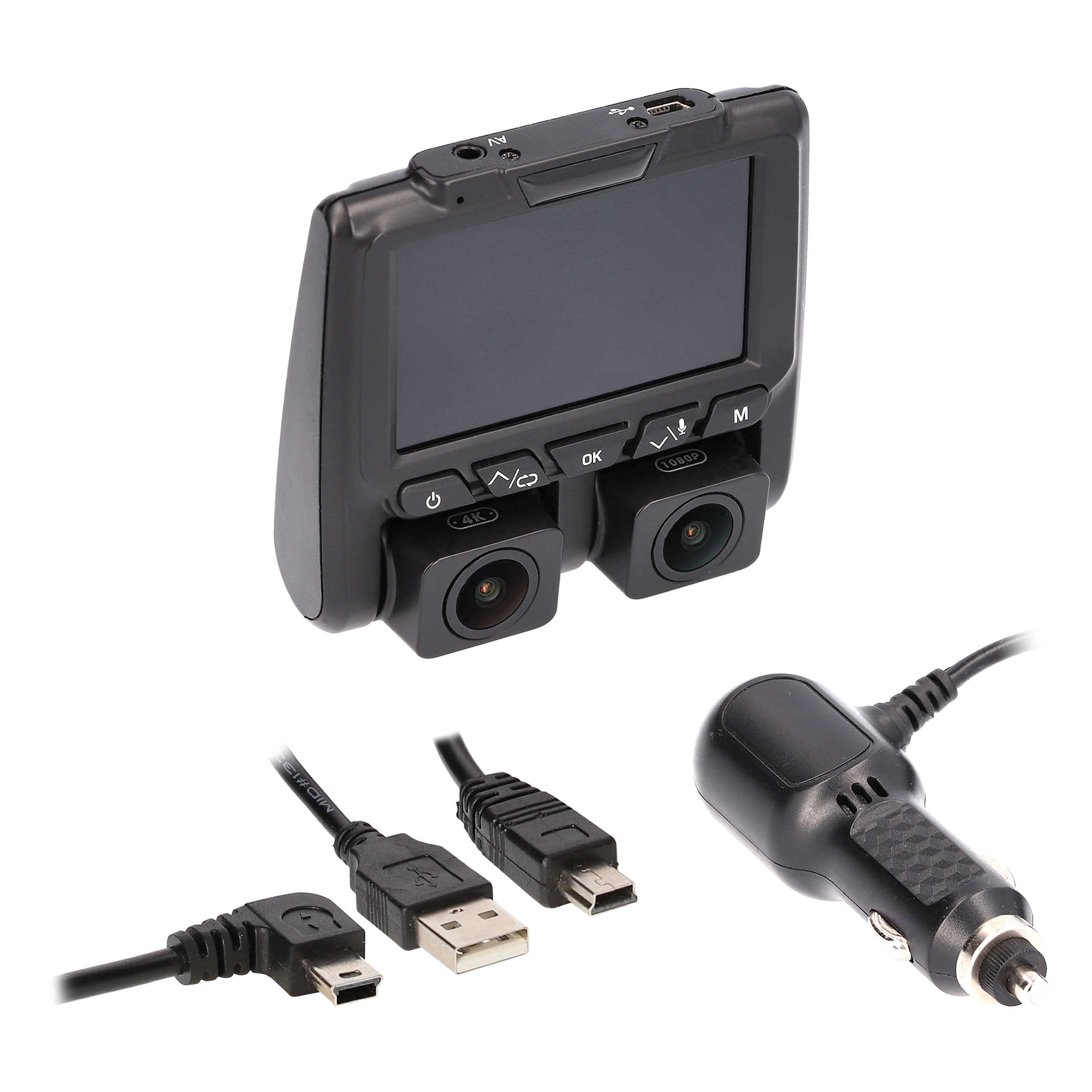 4K Dual-View Dash Camera With DVR