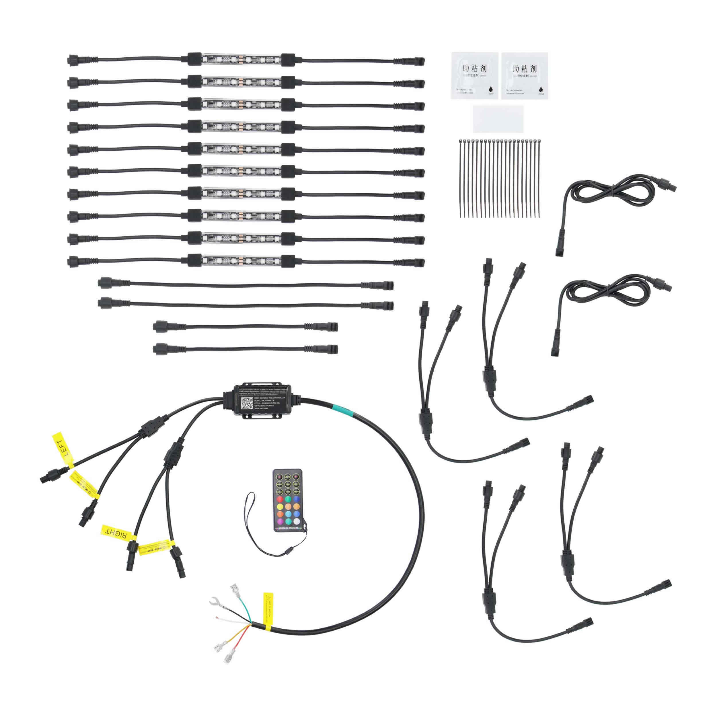 10-Piece Chasing LED Motorcycle Kit