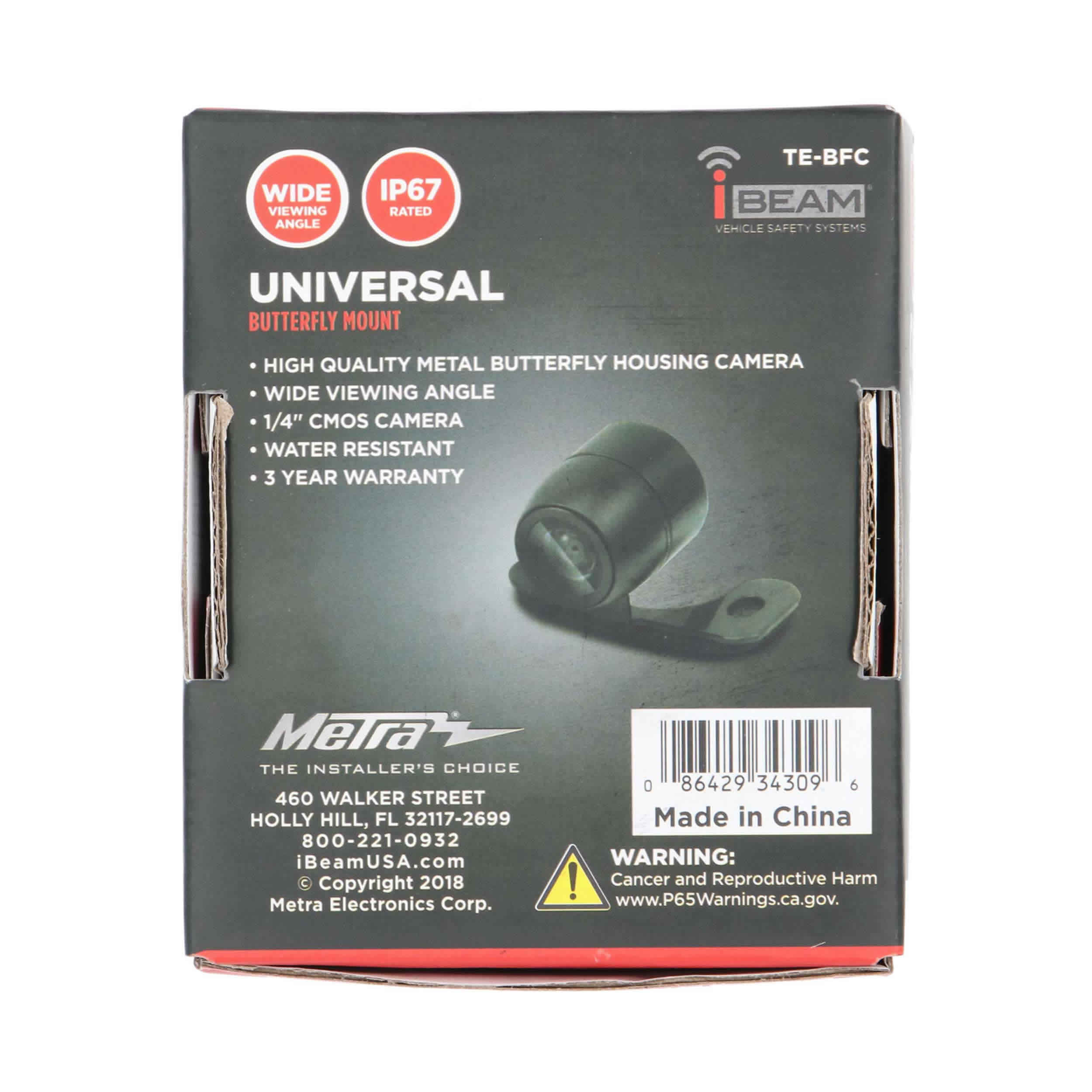 Improved Butterfly Mount Backup Camera with Metal Housing