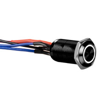 Black 12MM Round Illuminated Latching Switch White Qty 2