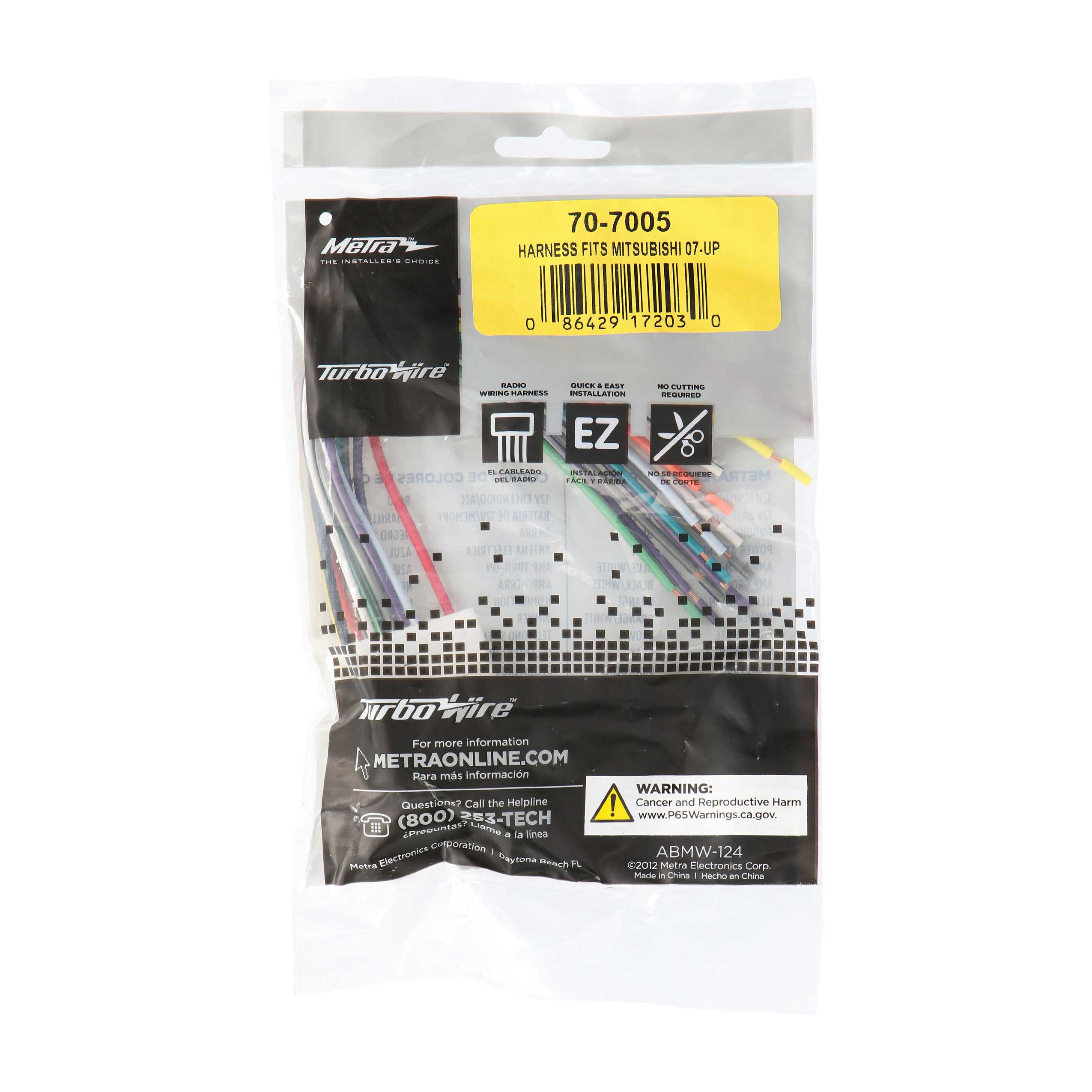 Radio Replacement Harness - Fits Mitsubishi 2007-2024