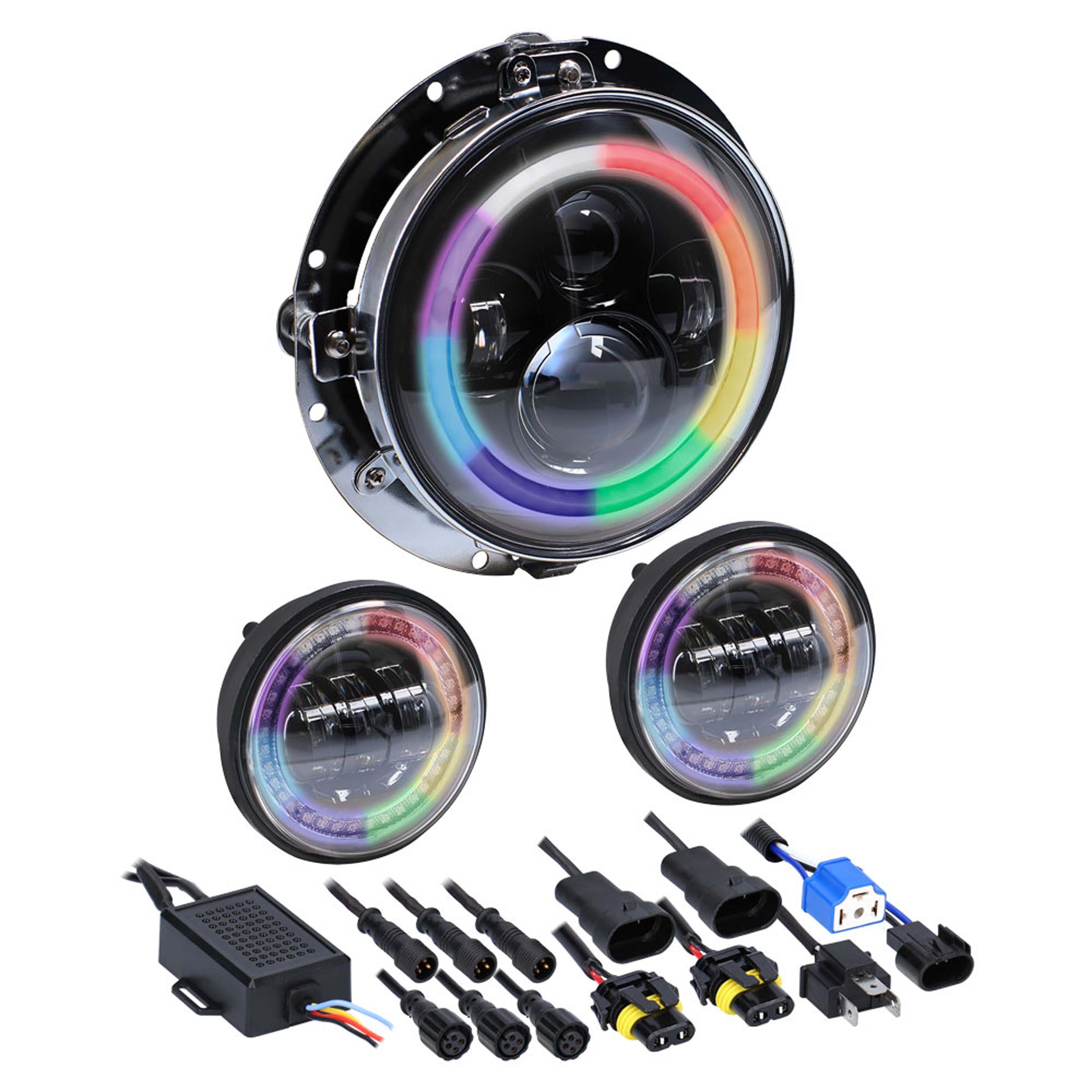 Round Motorcycle Headlight - 7 Inch/4.5 Inch