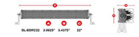 Daytona Lights 22" Blackout Dual Row Curved Lightbar