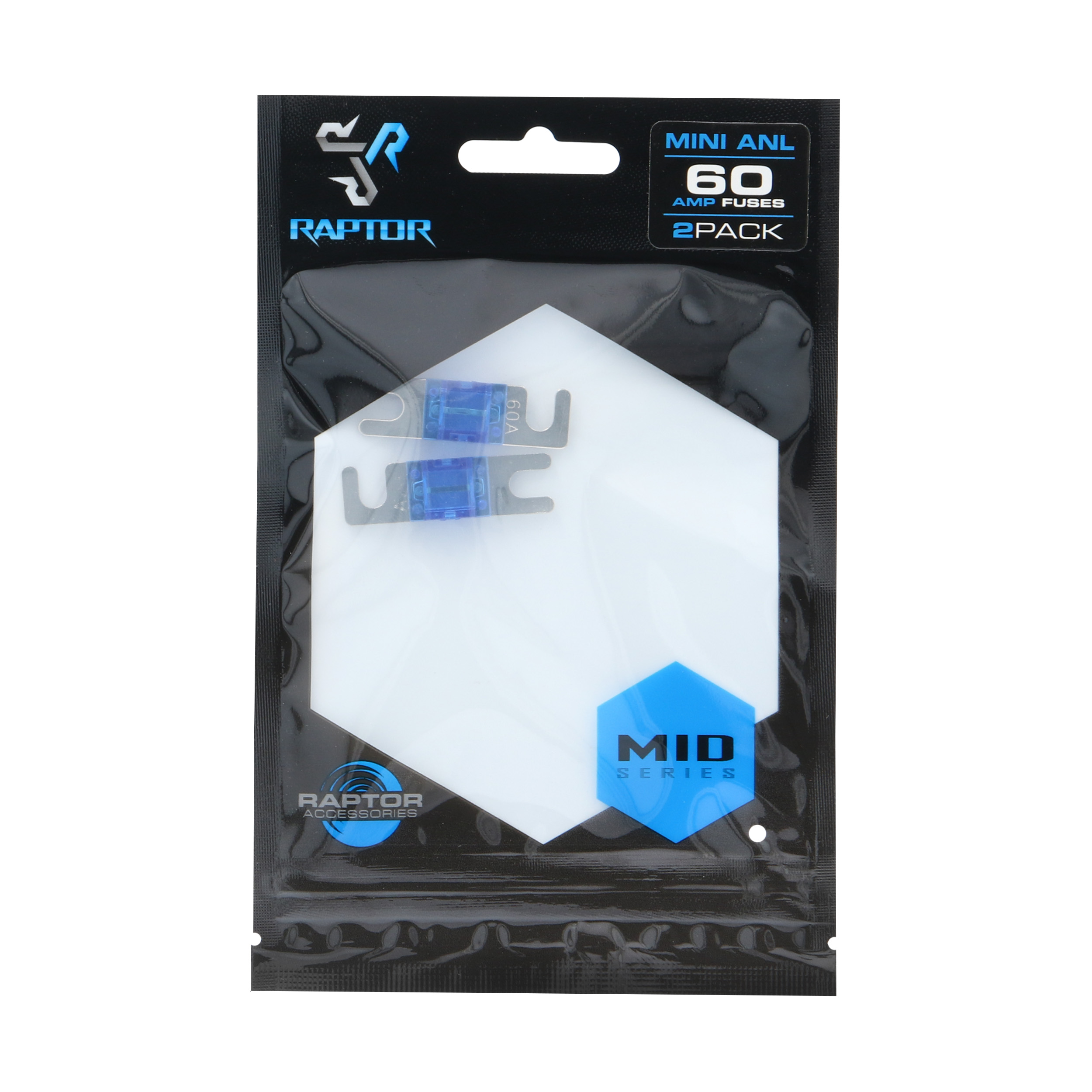 60 AMP Mini ANL Fuses Nickel Plated - MID SERIES - 2 PK