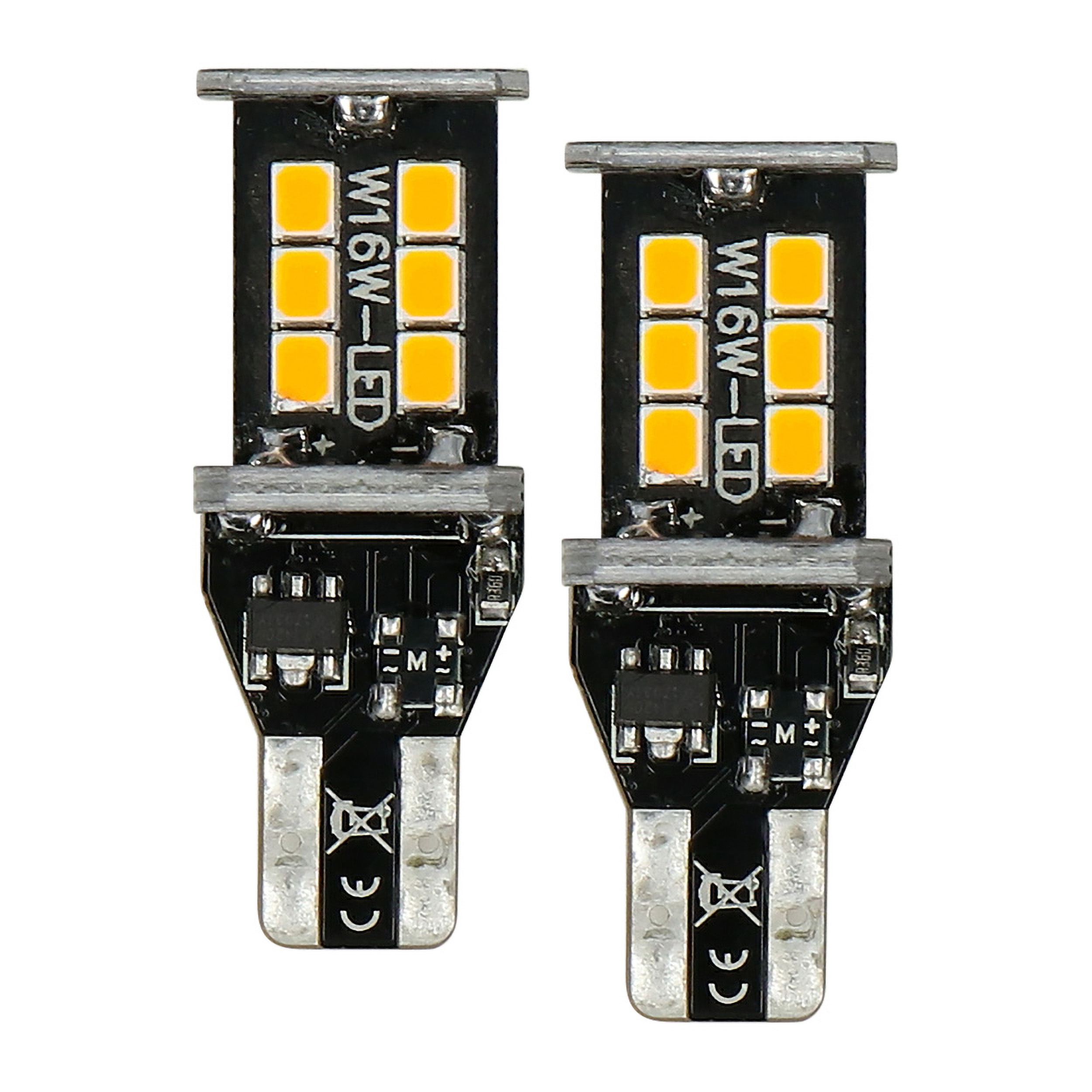 T15 Amber Bulbs with Integrated Internal CANBUS System - 2-P