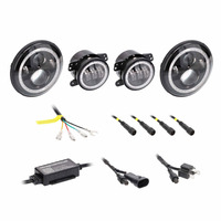 7" Chasing Halo LED Headlight & 4" Fog Light Kit with Controller