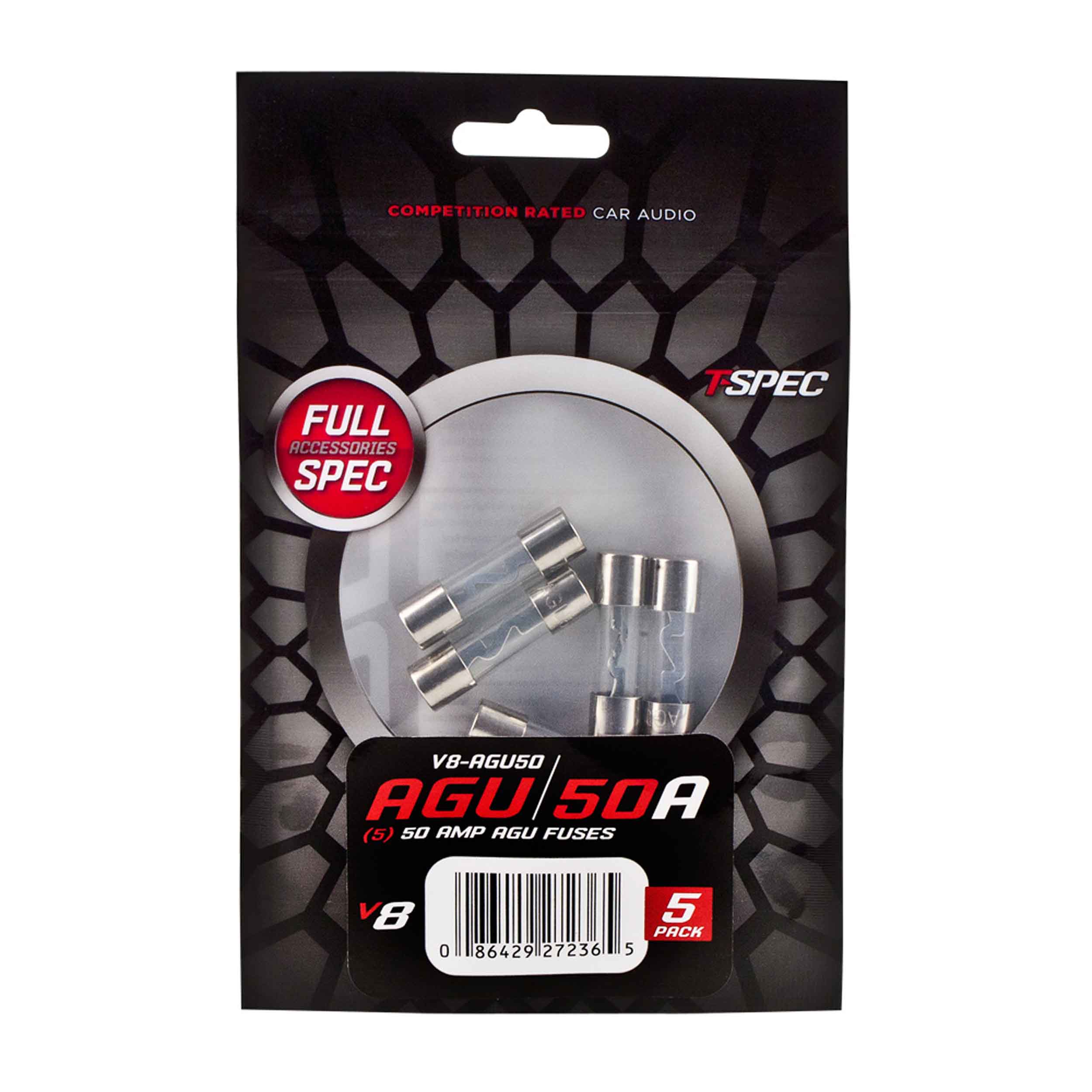 AGU FUSES v8 SERIES NICKEL PLATED-5 PACK