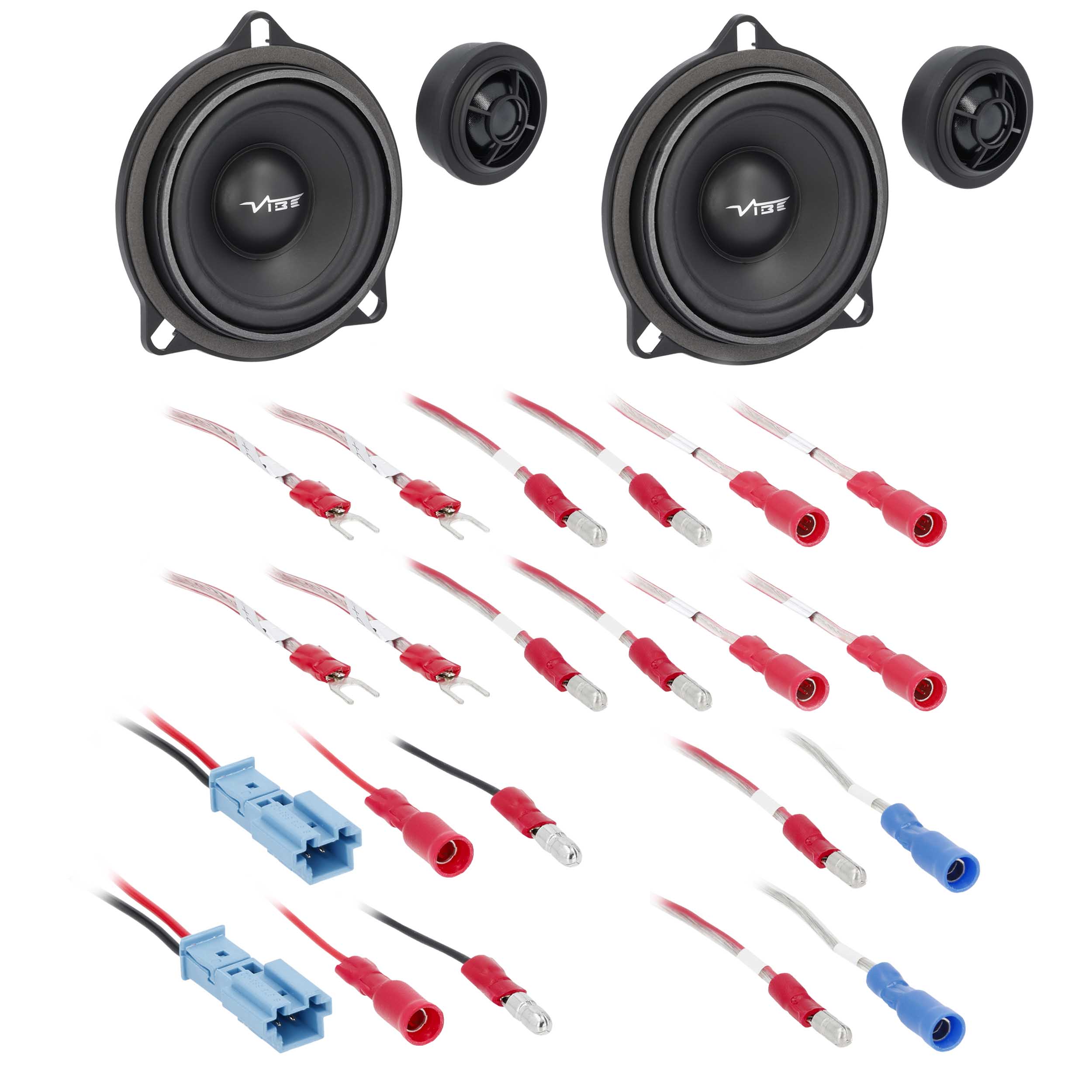 4" Plug-N-Play Front Door Speaker Set Fits Select BMW