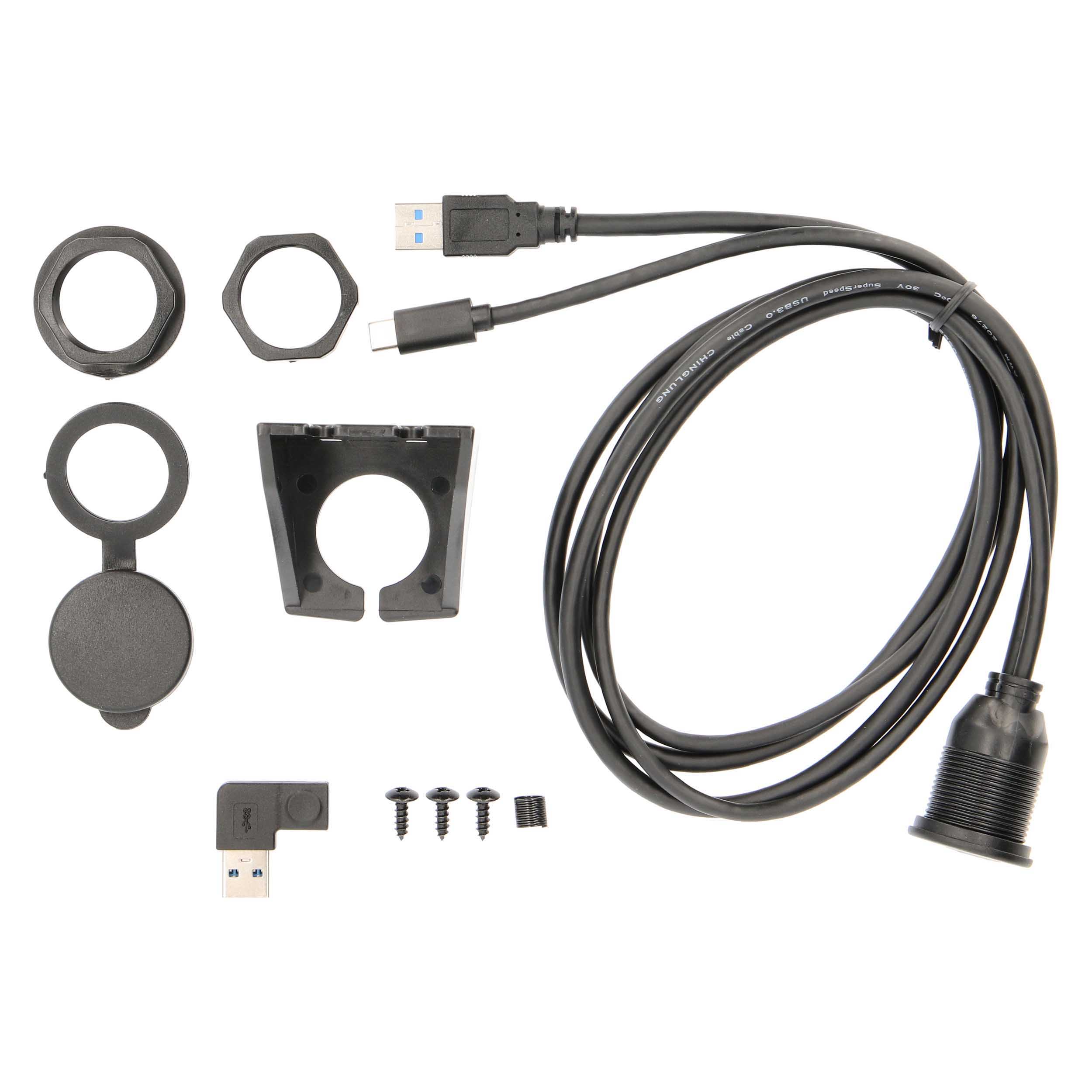 USB + USB-C Charge And Data Flush Mount - Retail Pack