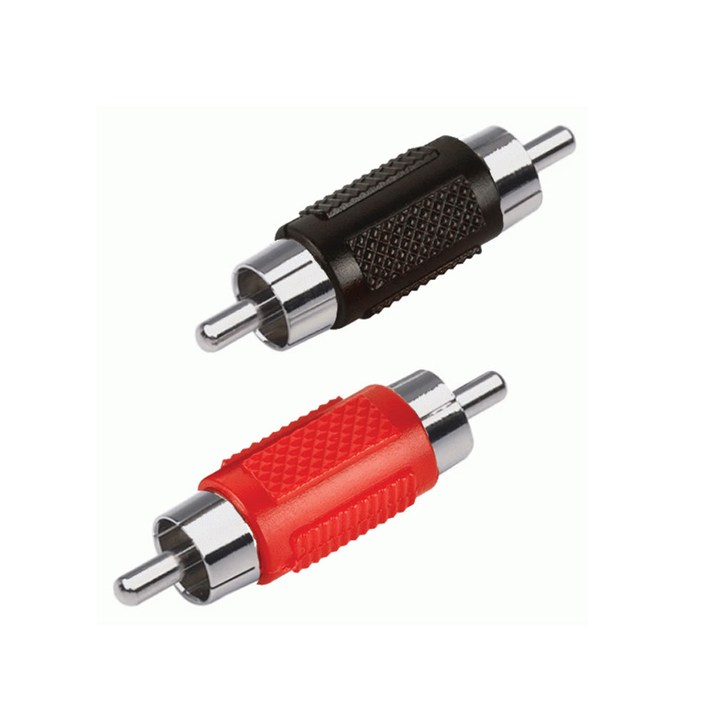 Male to male nickel plated RCA barrel adapter - 2 pack