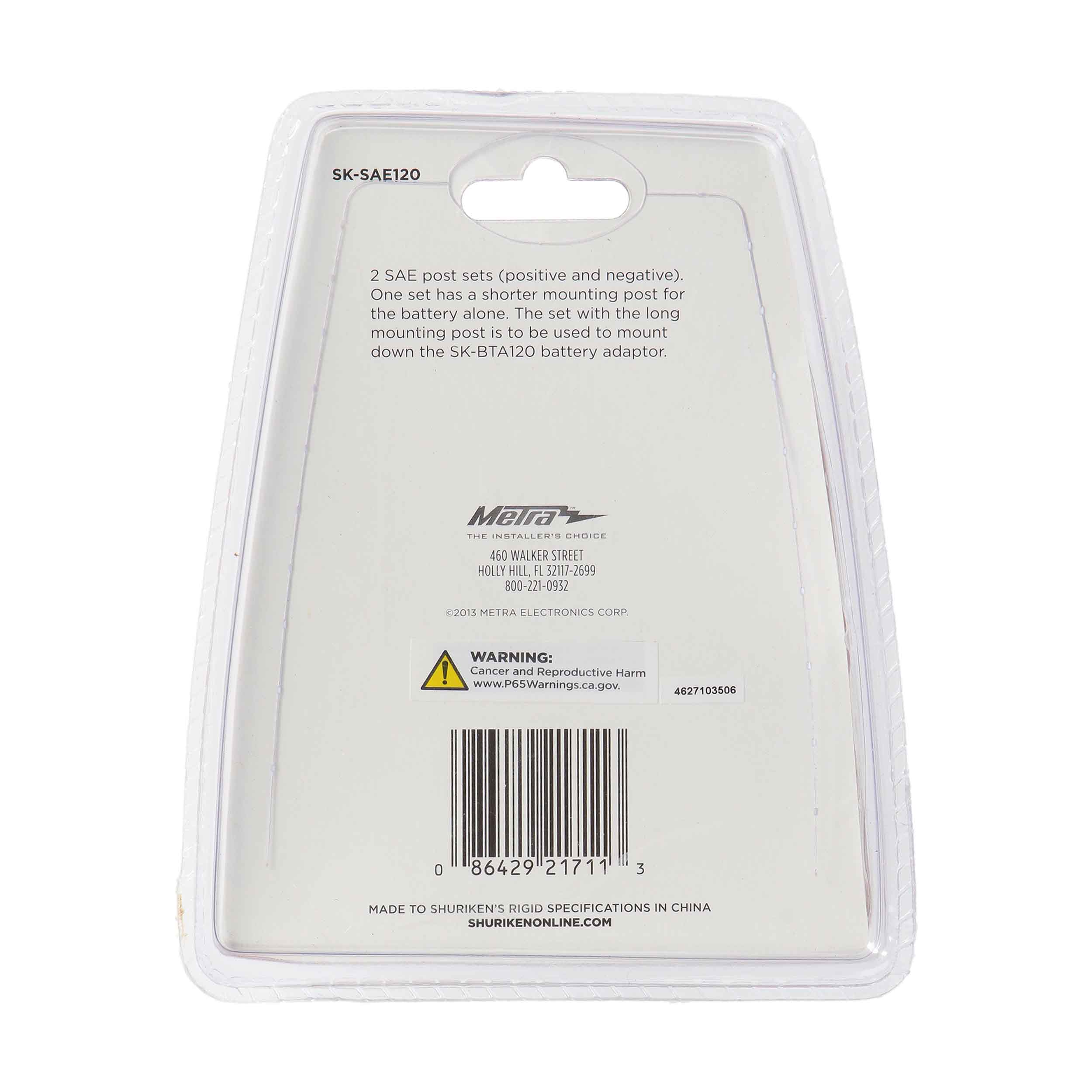 Shuriken SAE Post Sets Positive and Negative - 2 Pair