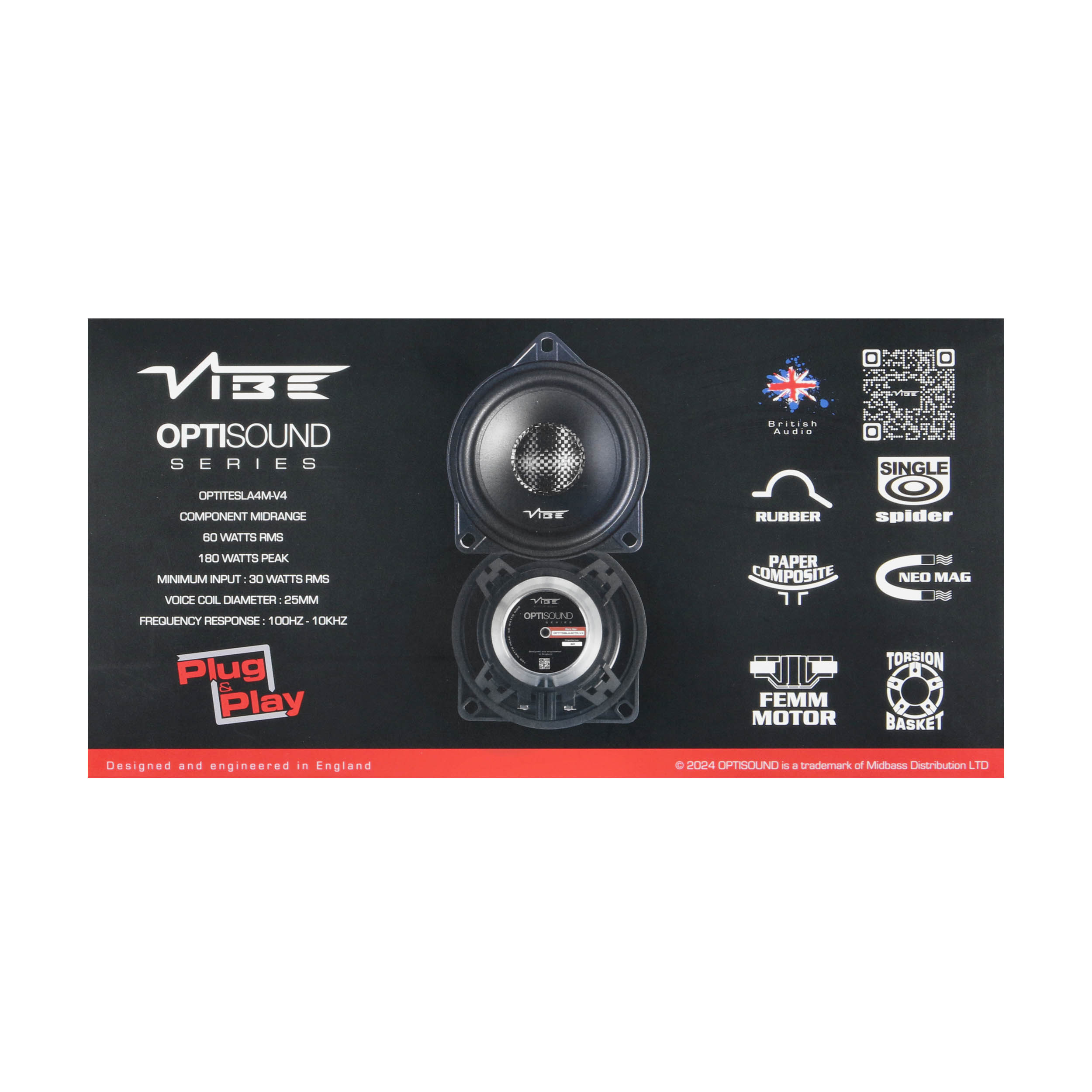 Plug-N-Play 4″ Midwoofer Speaker Kit - Fits Select Tesla