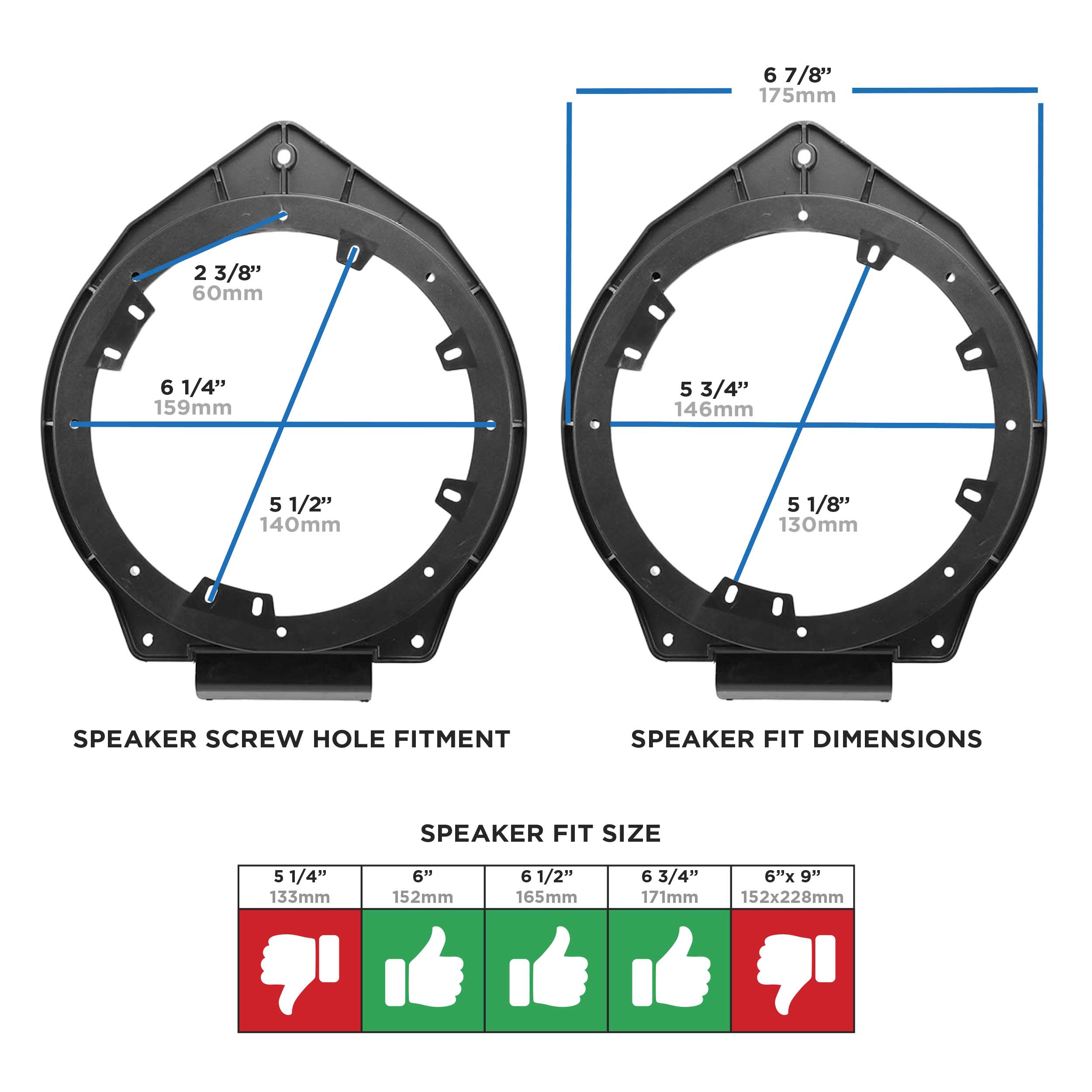 GM | Can-Am | Hyundai Multi-App 2005-Up - 6" to 6.75"