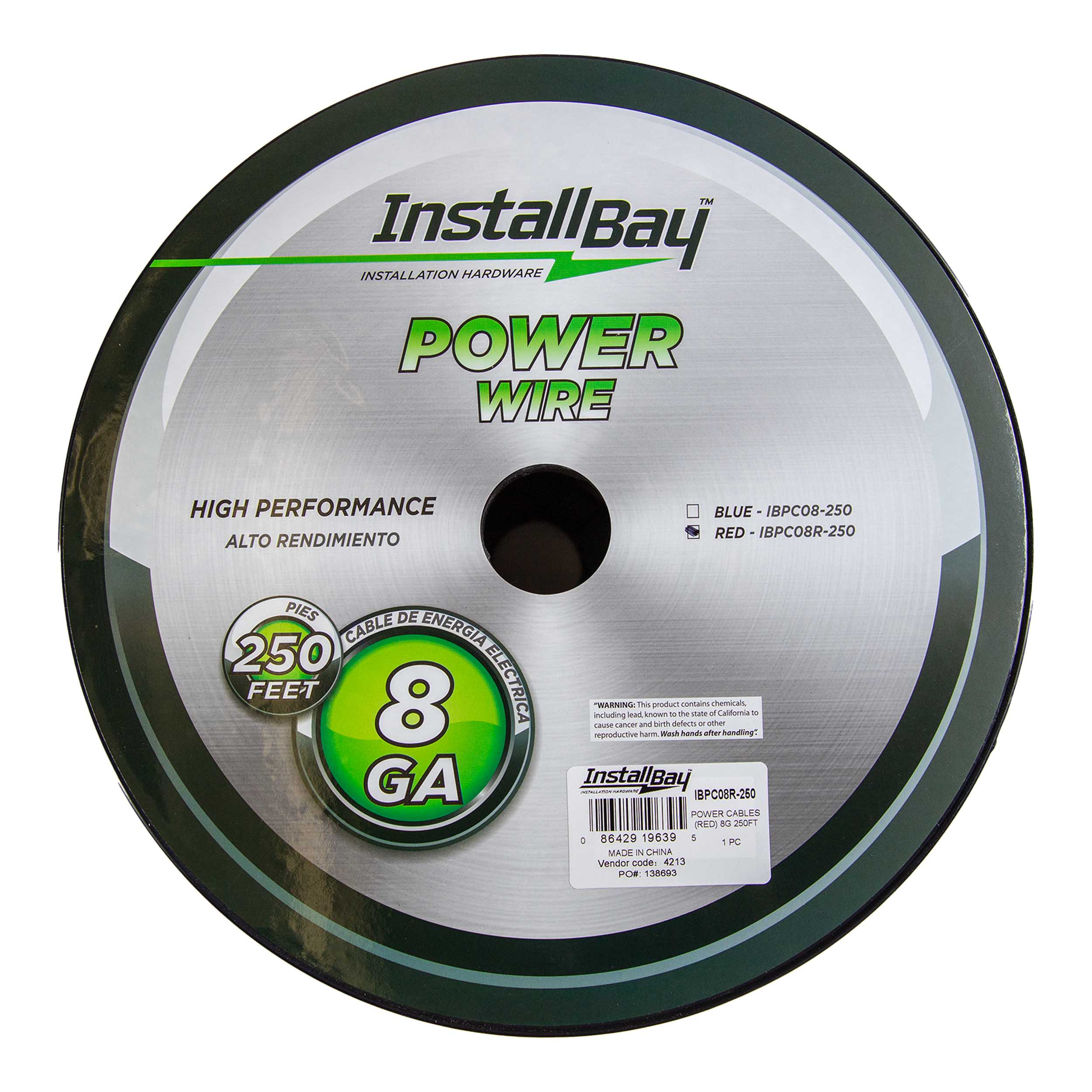 CCA Value Line 8 Gauge Power Cable Red - 250 Foot Coil