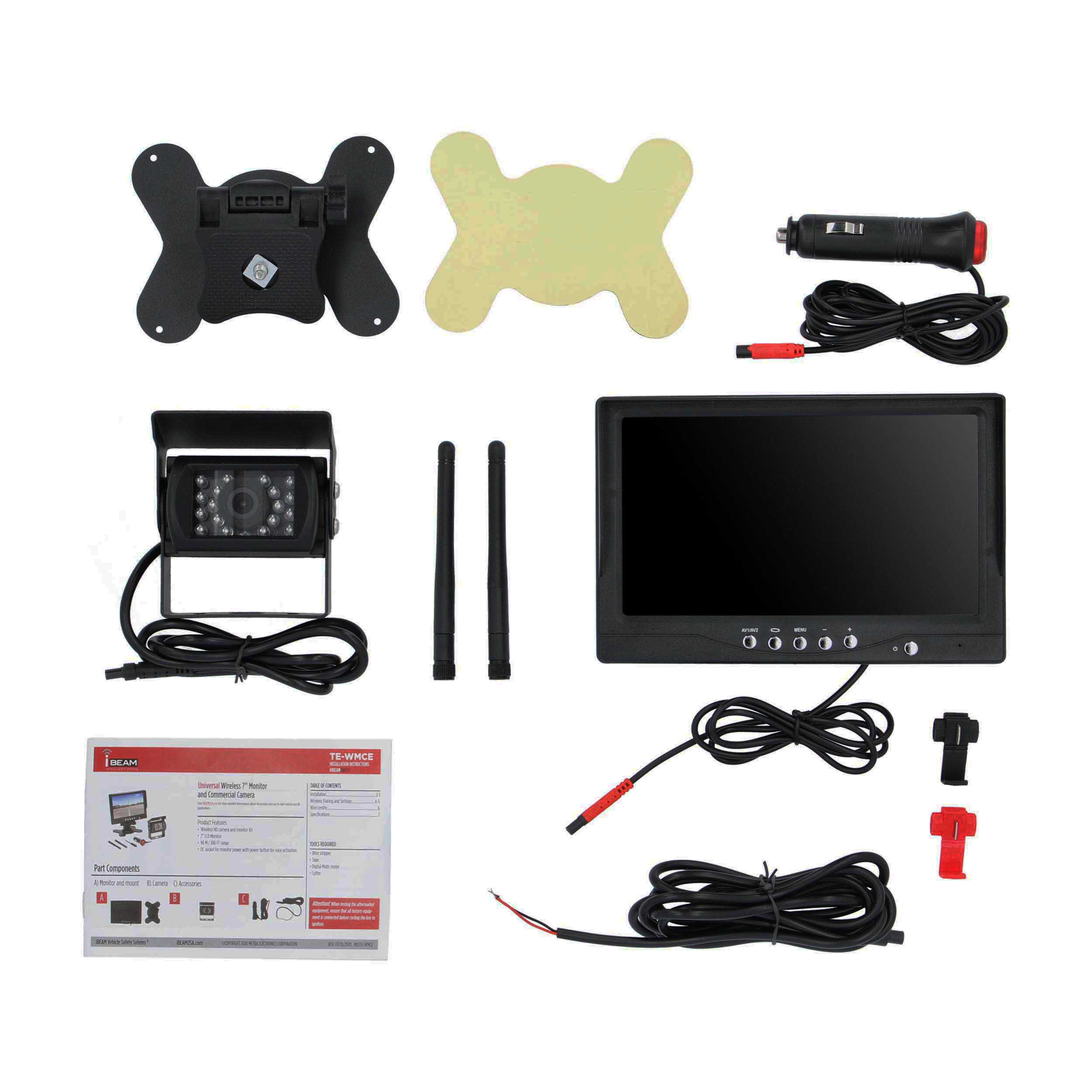 Universal Wireless 7” Monitor and Commercial Camera