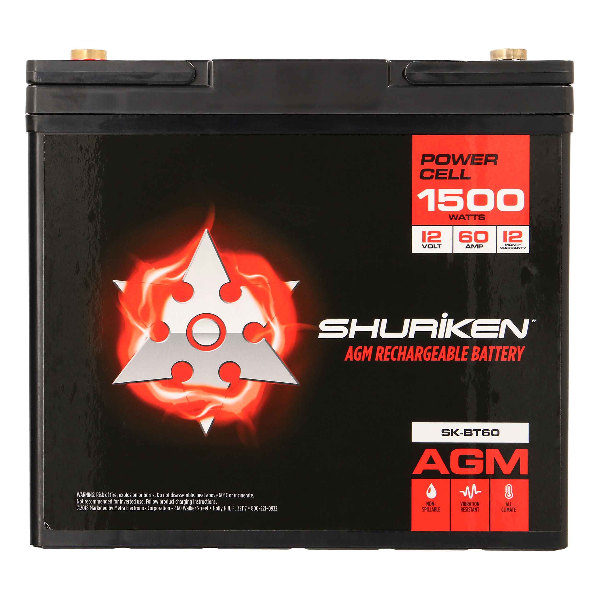 1500W 60AMP Hours Compact Size AGM 12V Battery