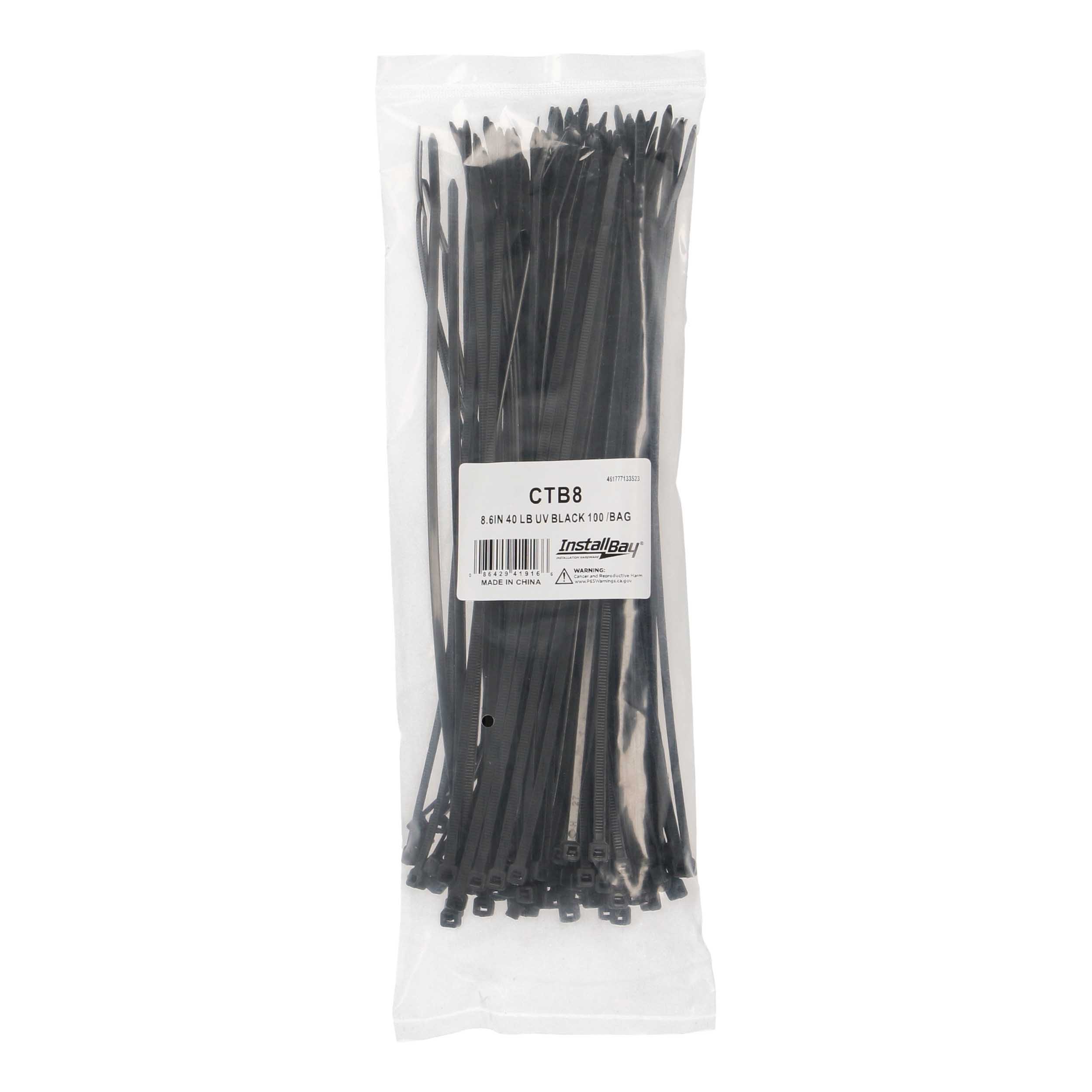 Cable Tie 8.6" Black 100 count