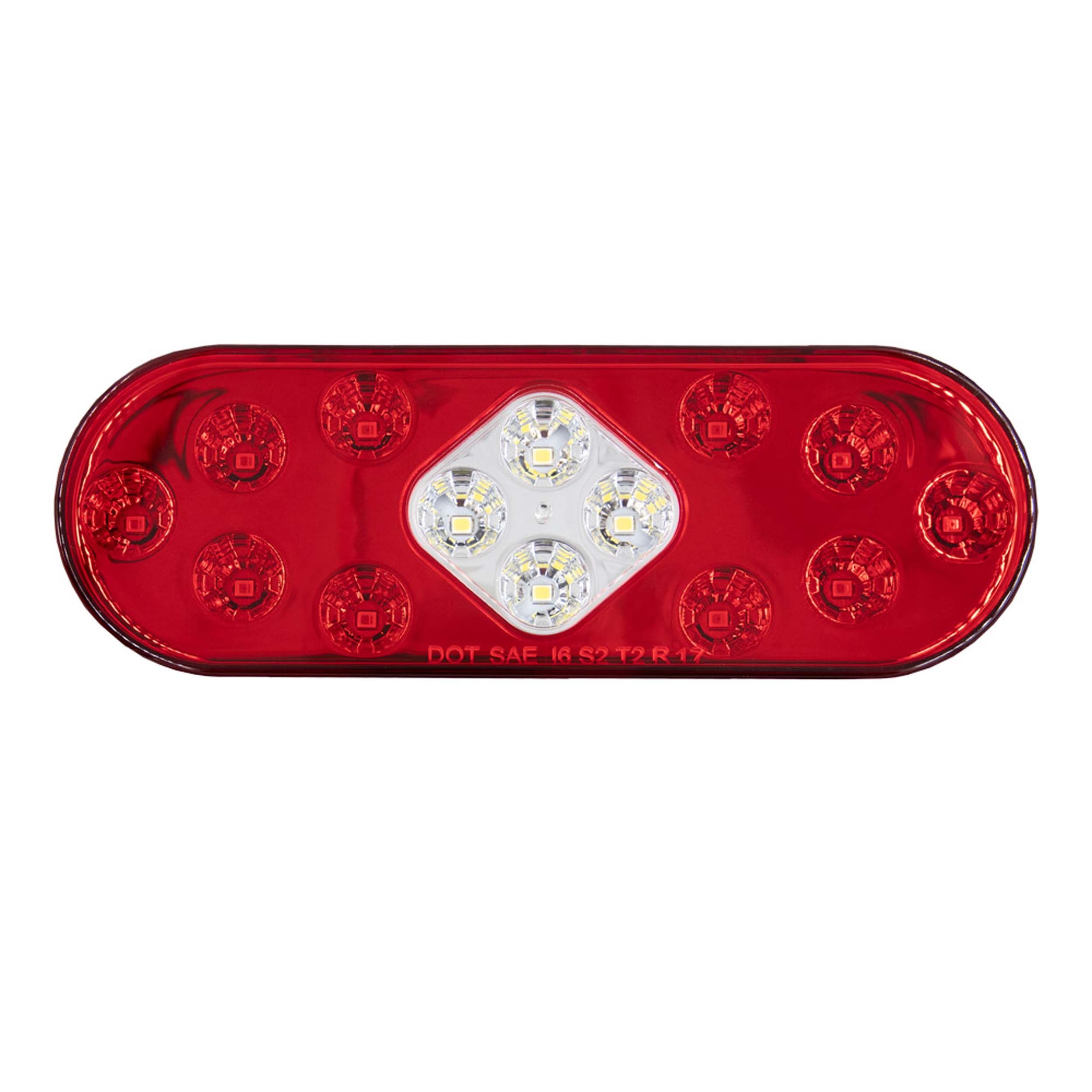 Oval Red Light - 6 Inch, 10 LED