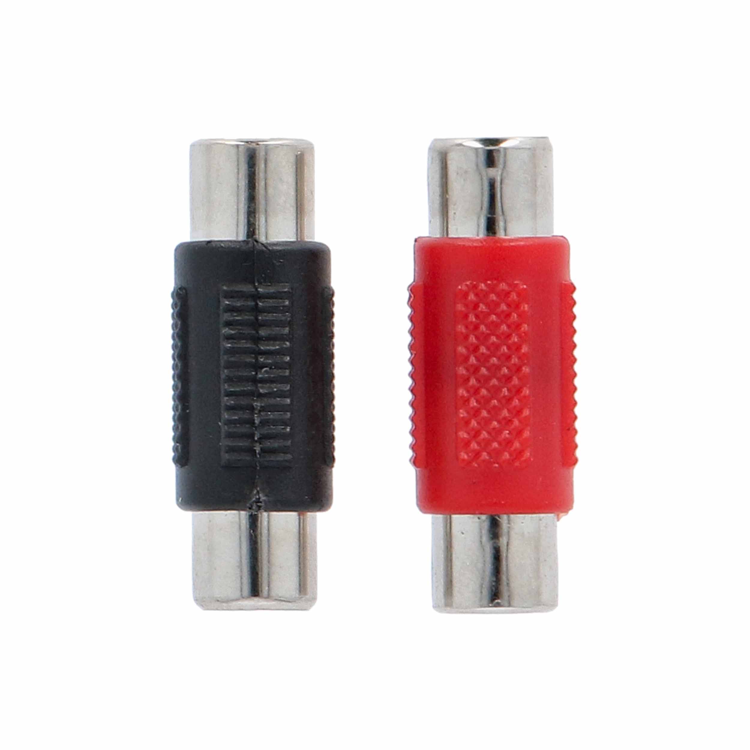 Female to female nickel plated RCA barrel adapter - 2 pack