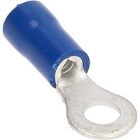 Blue Vinyl Ring Terminal 16-14 Gauge #8 - Package of 100
