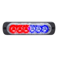 Bi-Color Blue/Red Marker Lights - 4.4 Inch, 6 LED
