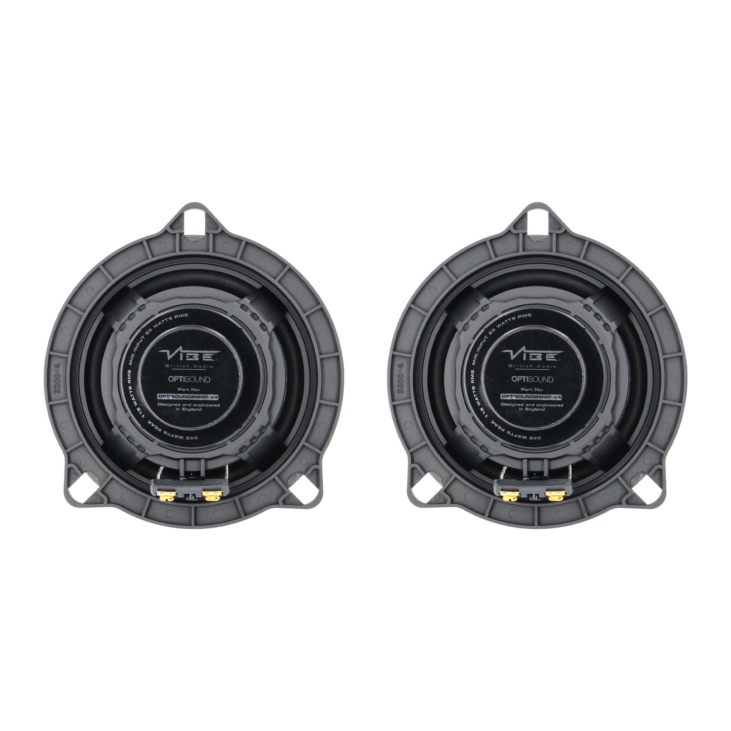 4" Plug-N-Play Front Door Speaker Set Fits Select BMW