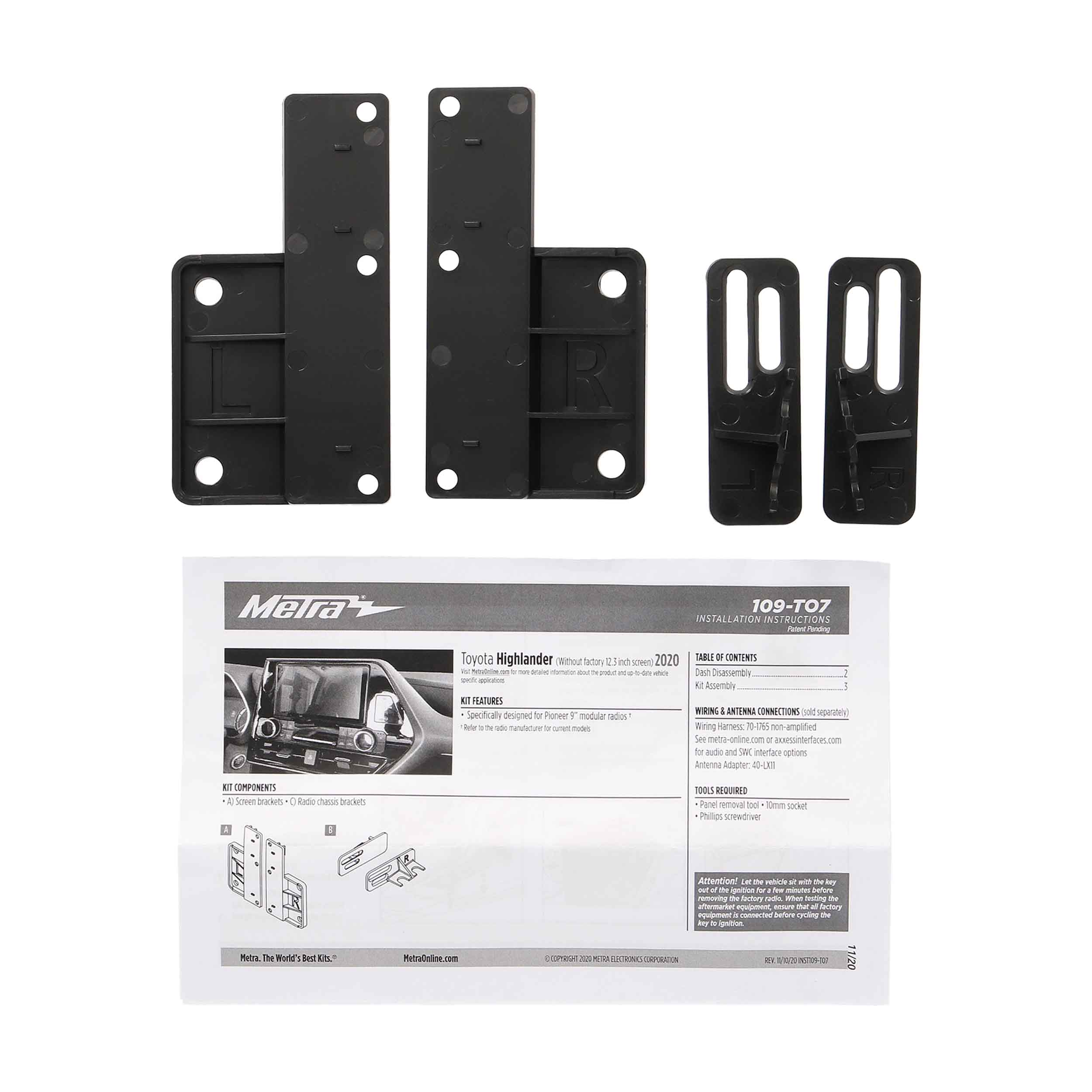 Toyota Highlander 2020-Up (without factory 12.3" screen)