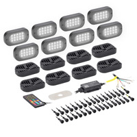 RGBW Wide Angle Rock Light Kit - 8 Pack