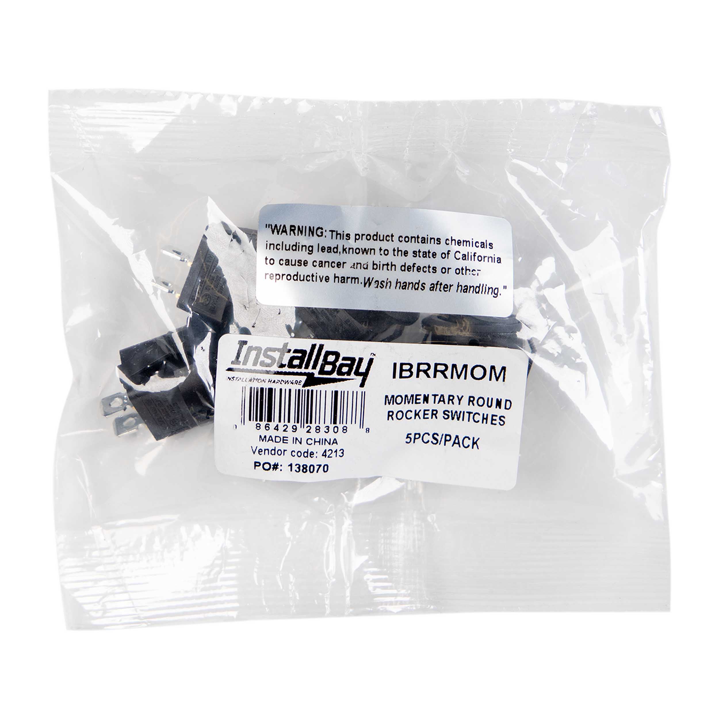 Round Rocker Momentary Switch - Package of 5