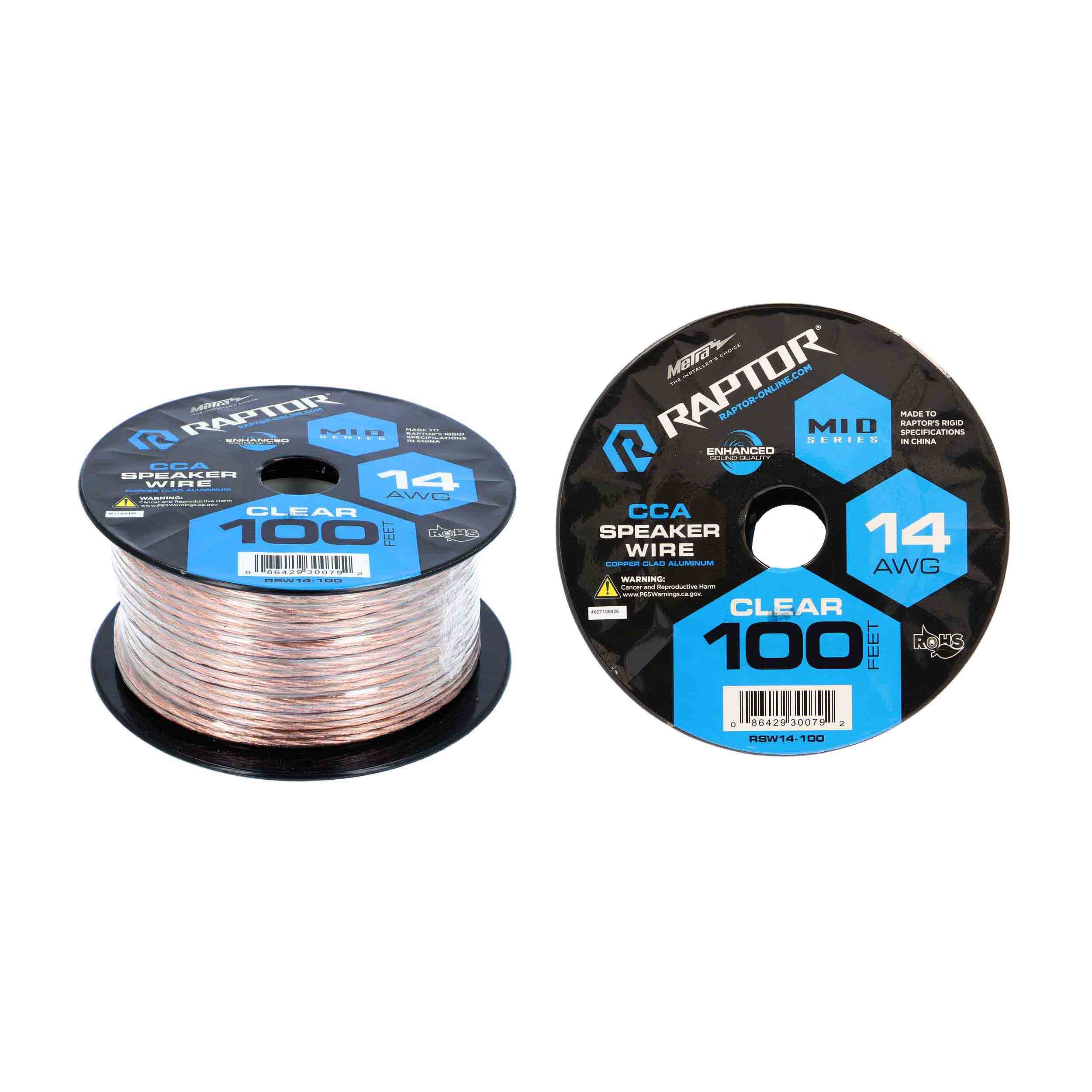 Speaker Wire 14GA CLEAR CCA 100FT - Vice Series