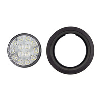 Round White Lights with Grommet - 4 Inch, 14 LED