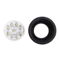 Round White Marker/Clearance Light with Grommet - 2.5 Inch,