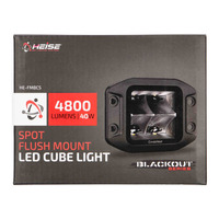 Blackout Flush Mount 3.5" Cube 4 LED Light - Spot