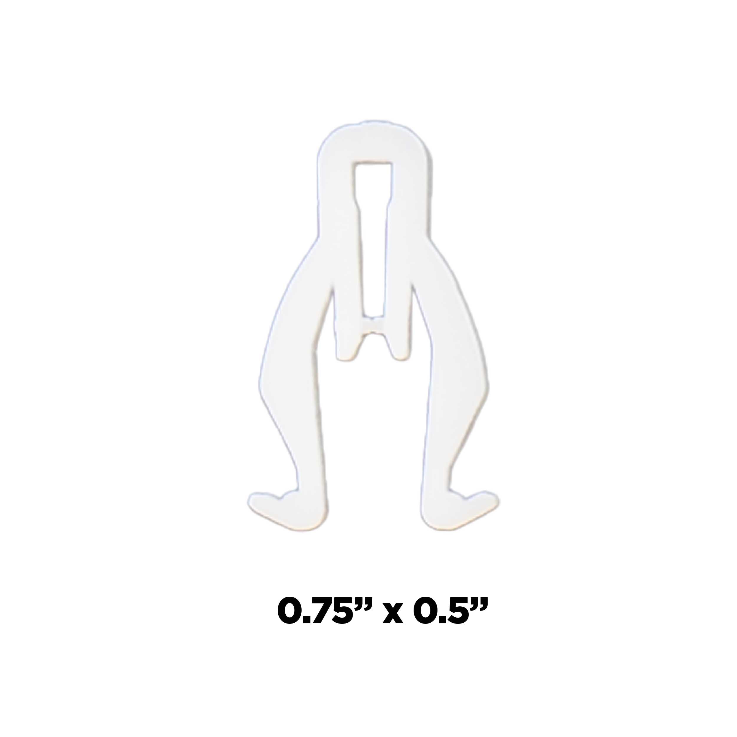 PANEL CLIP WHITE NYLON 50PK