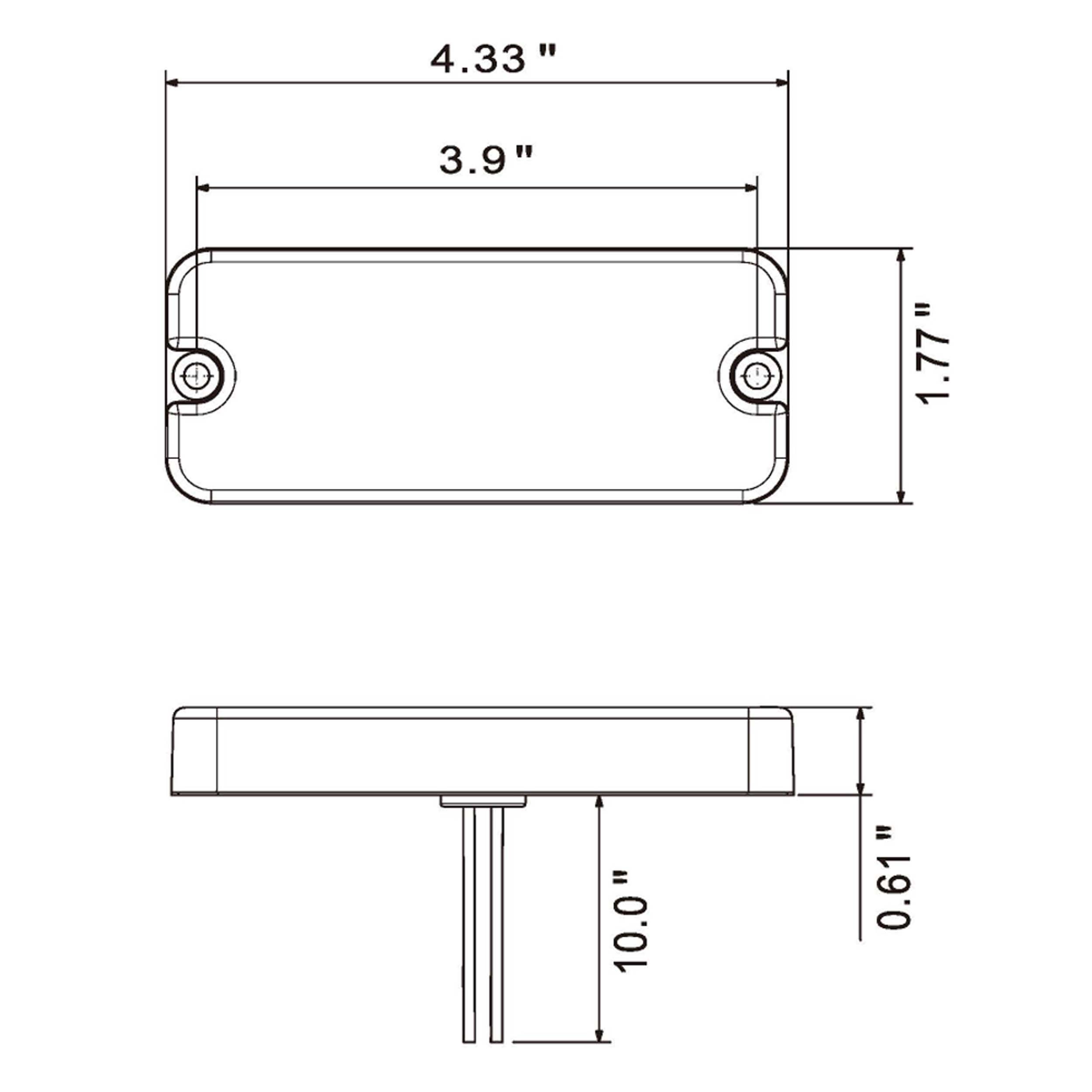 Red Trailer Marker/Clearance Light with Reflector - 4 Inch,