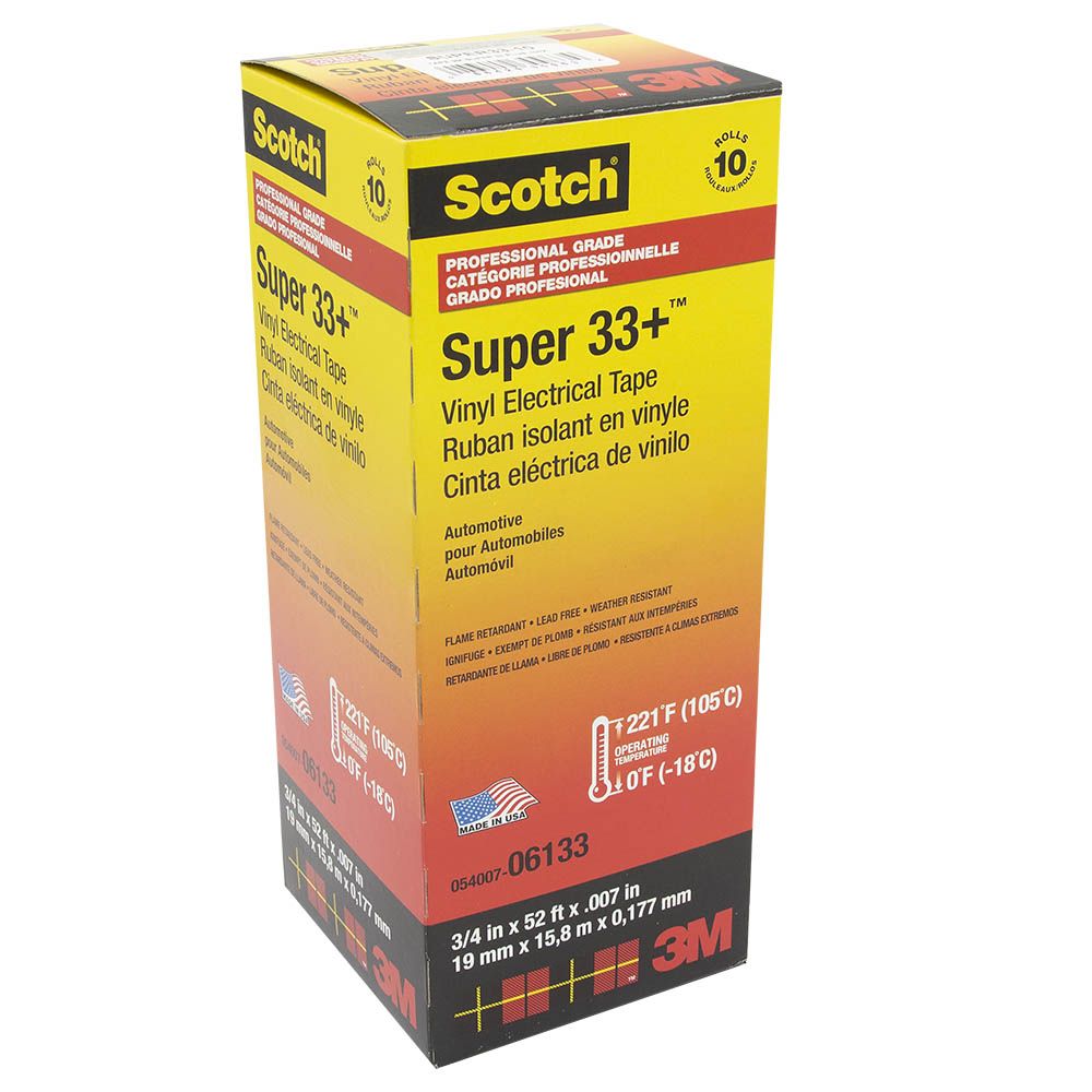Super 33+ Premium Electrical Tape - 10 Pack