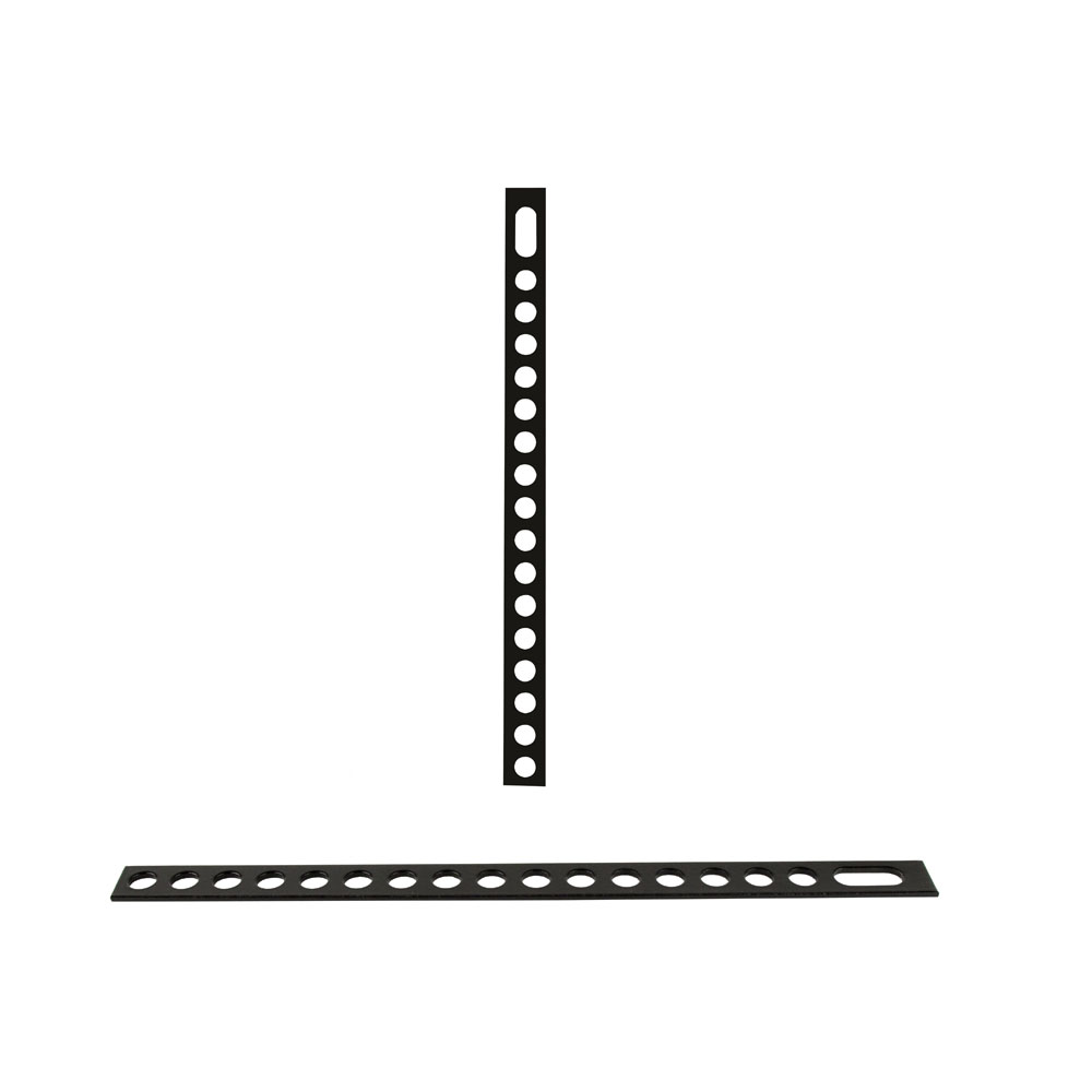 Metal Mounting Backstrap 9 Inch Black Powder Coated - Each