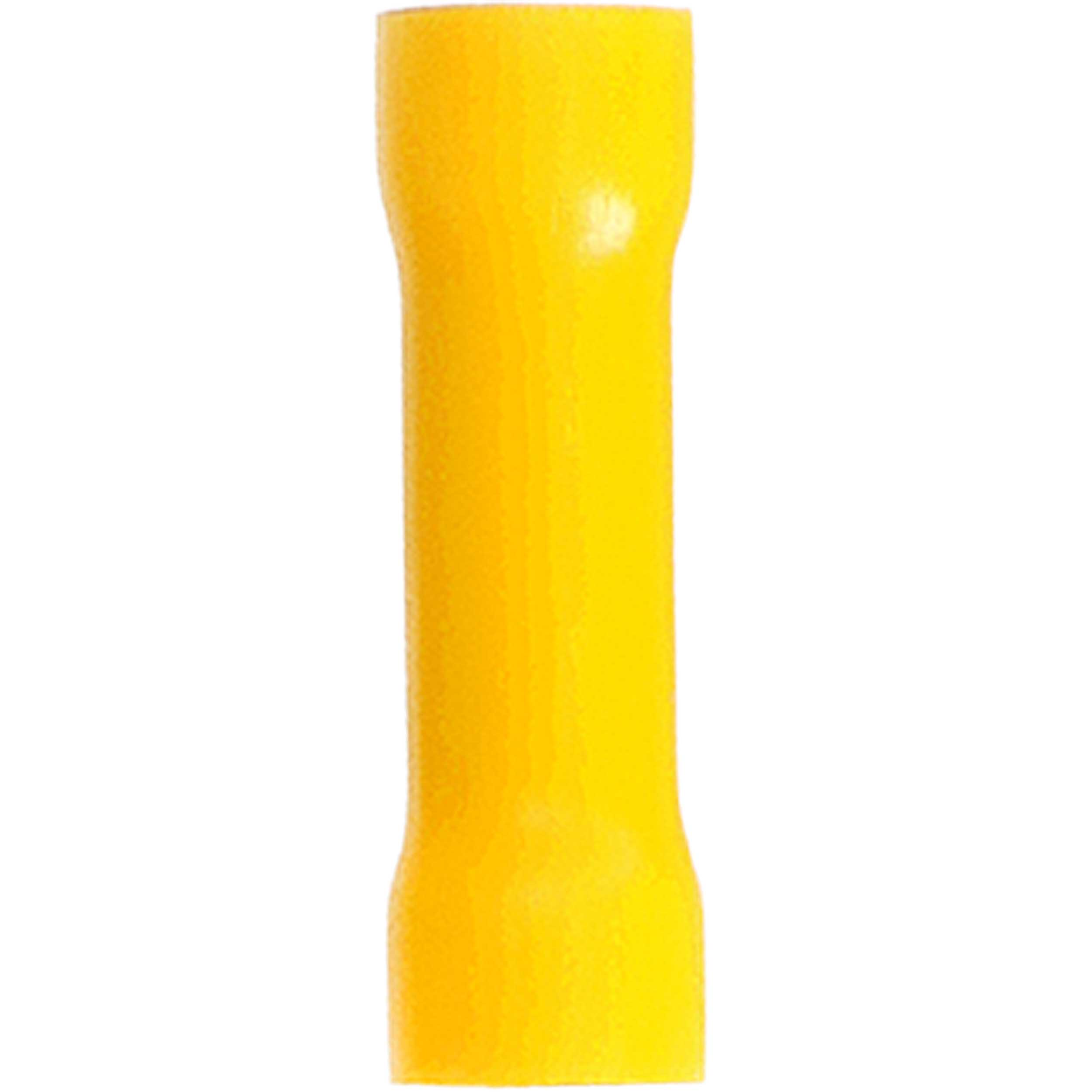 Yellow Vinyl Butt Connector 12-10 Gauge - Package of 100