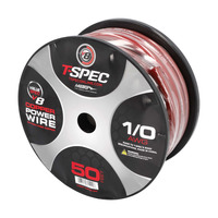 V8GT OFC Power Wire | 1/0 AWG | 50 ft. | Red