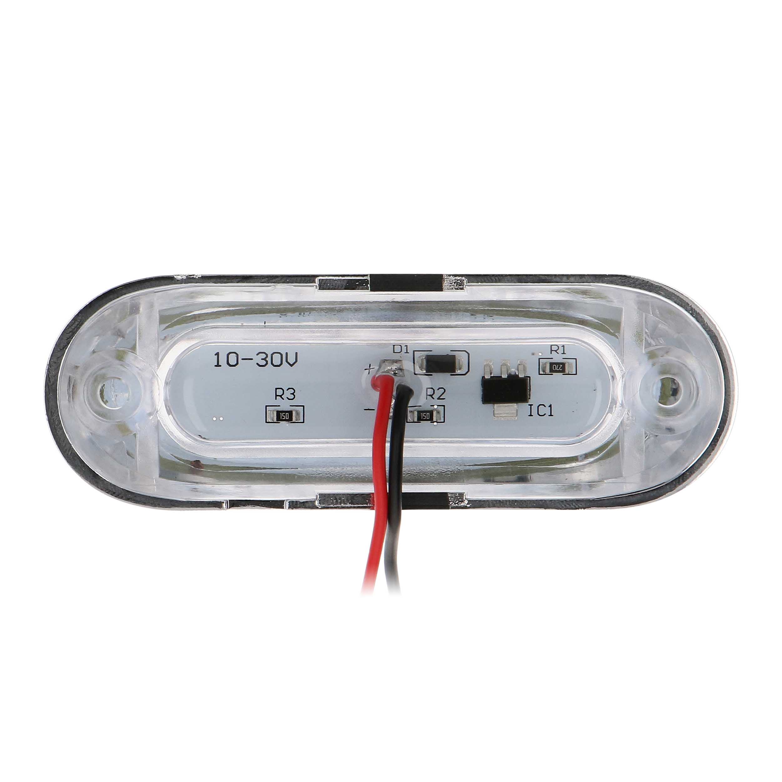 White 4-LED Accent Light - Chrome Plastic Bezel