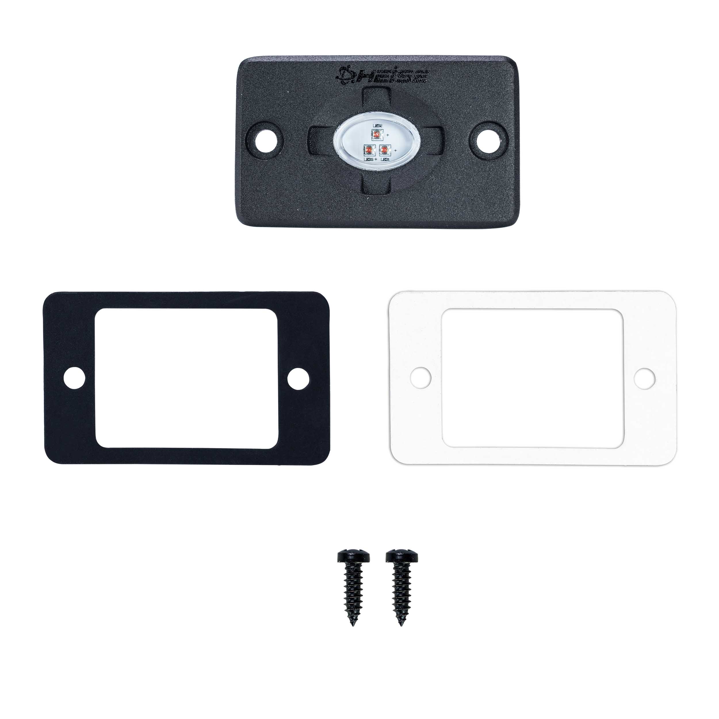 Amber Flush Mount Accent Light - 1.5x3 Inch, 3 LED