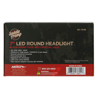 Round Motorcycle Headlights with Black Face and Partial Halo
