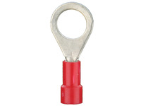 Red Vinyl Ring Terminal 22-18 Gauge 3/8 inch Package of 100