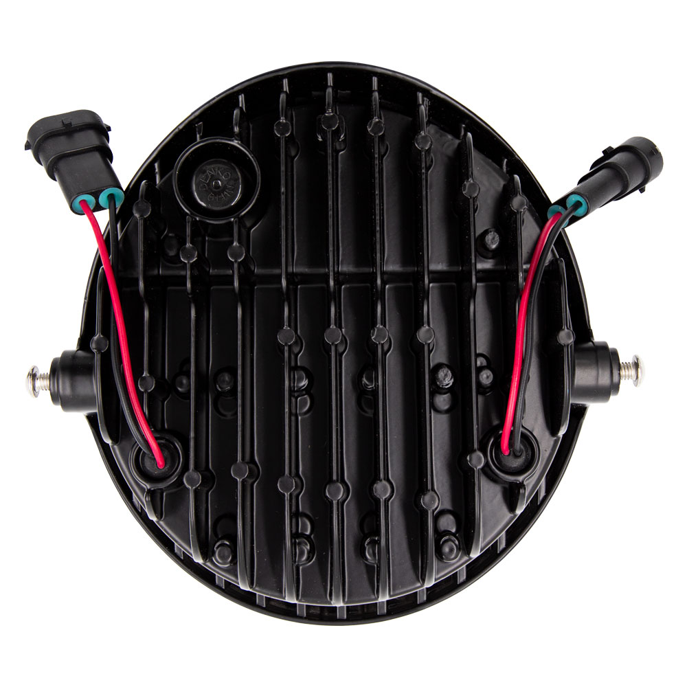 7 In 8 LED Oblong Oval Motorcycle Light - Chrome Front Face