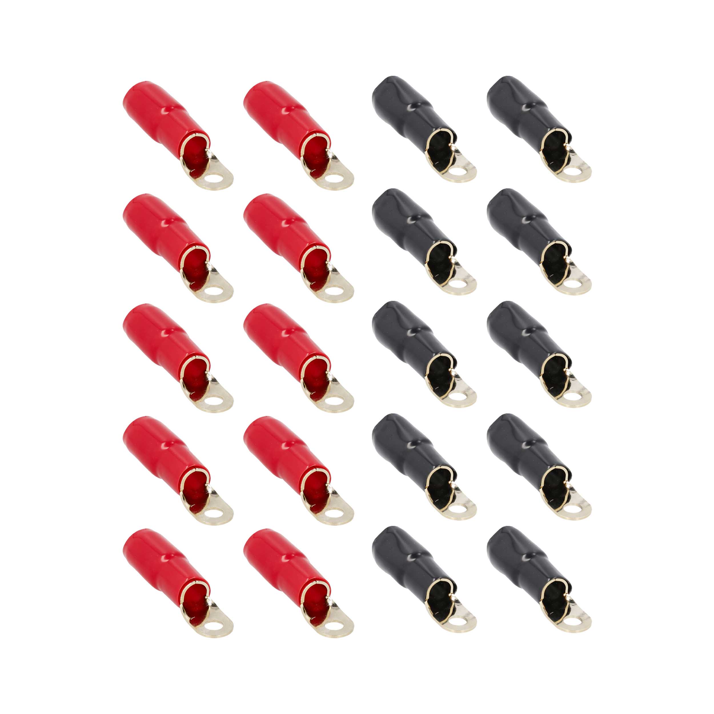 1/0 AWG 5/16 Inch Gold Ring Terminal - 20 PK