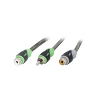 R5 Pro Series RCA Y Cable | 1 Male to 2 Female | 1.5 ft.